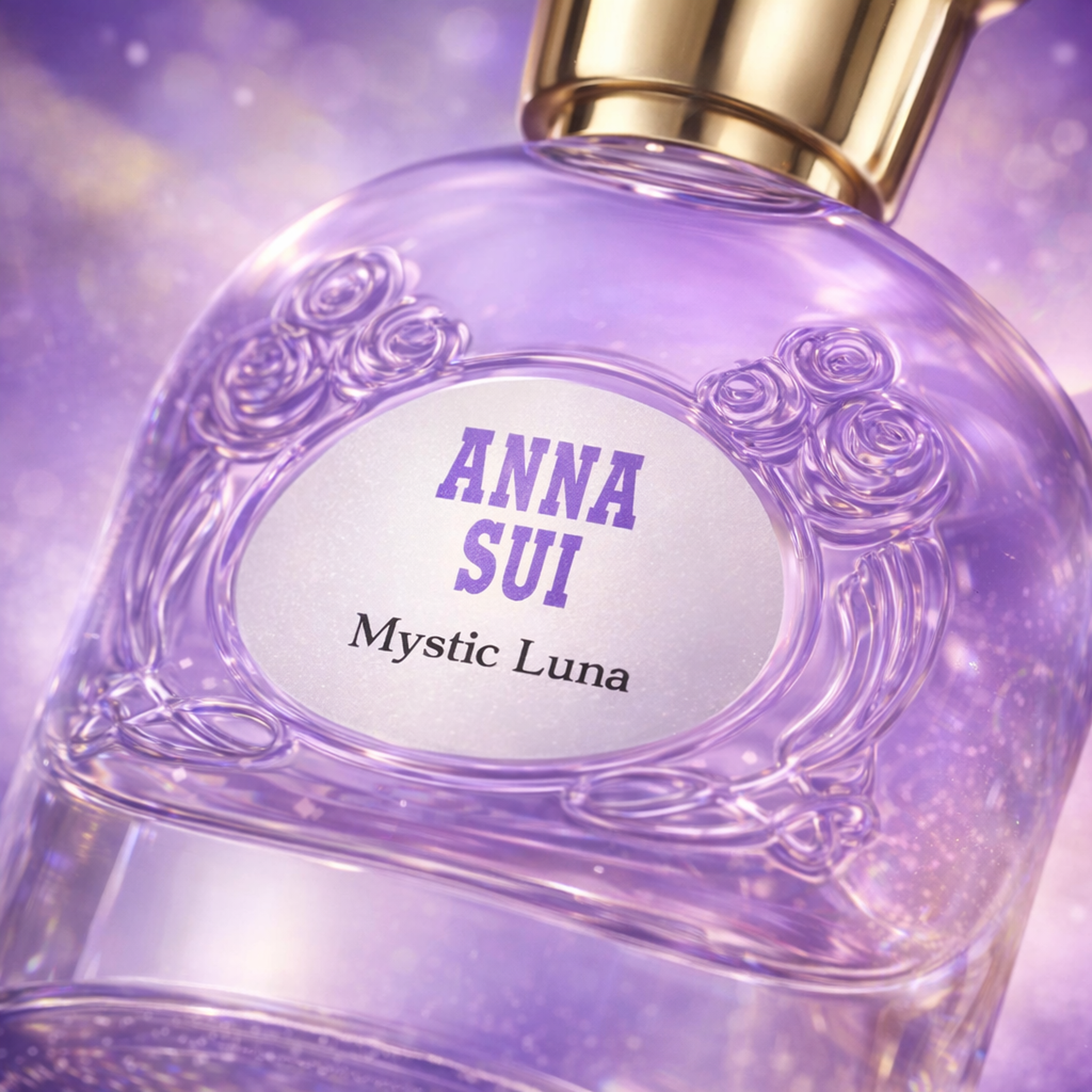 Anna Sui Wild Wonder Mystic Luna EDP for Women macro label detail gallery showcase