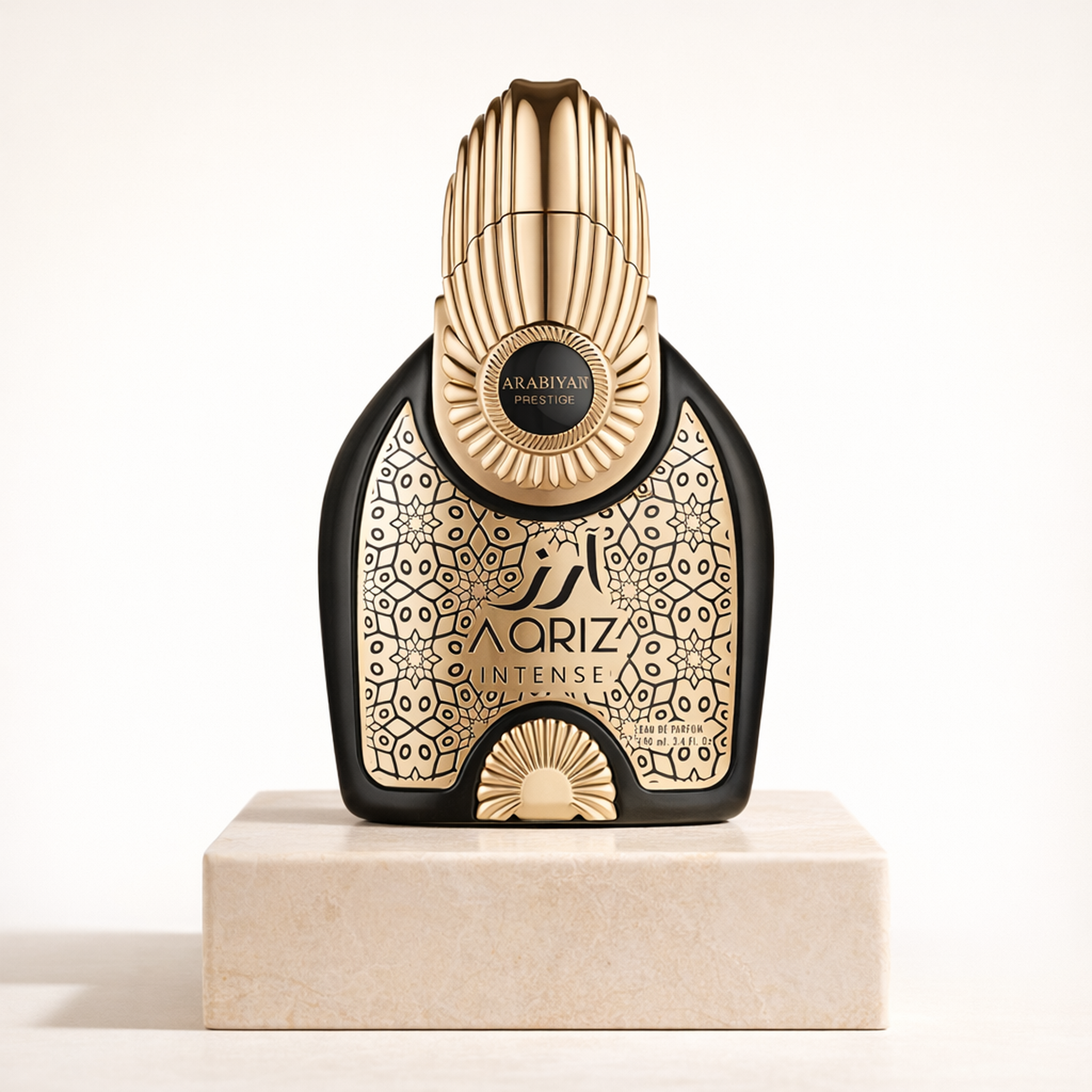 Arabiyat Prestige Aariz Intense EDP upright pedestal gallery showcase