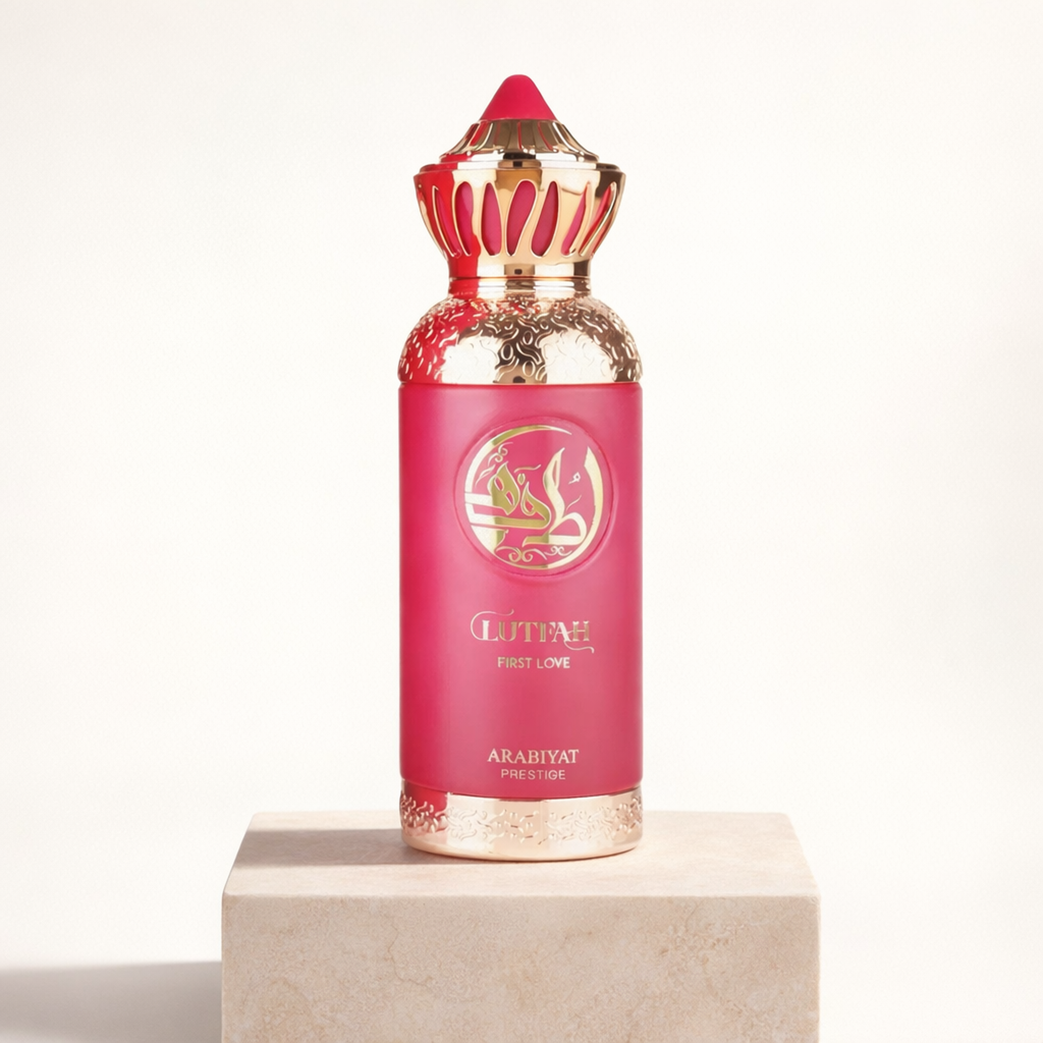 Arabiyat Prestige Lutfah First Love EDP for Women upright pedestal gallery showcase