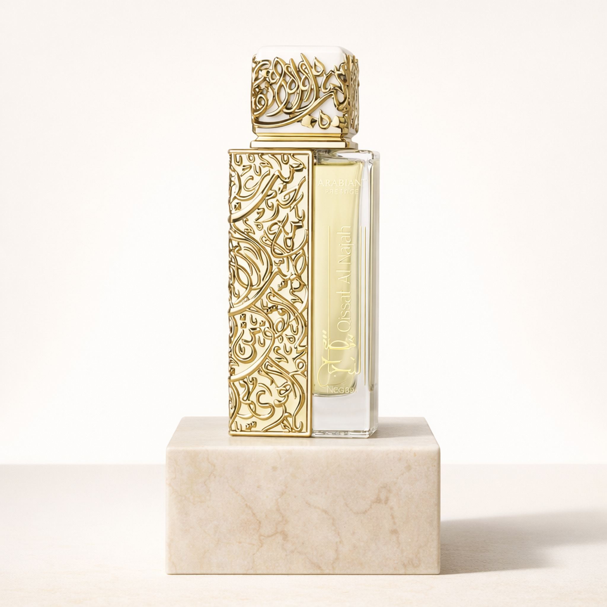 Arabiyat Prestige Qissat Al Najah Nedawi EDP upright pedestal gallery showcase
