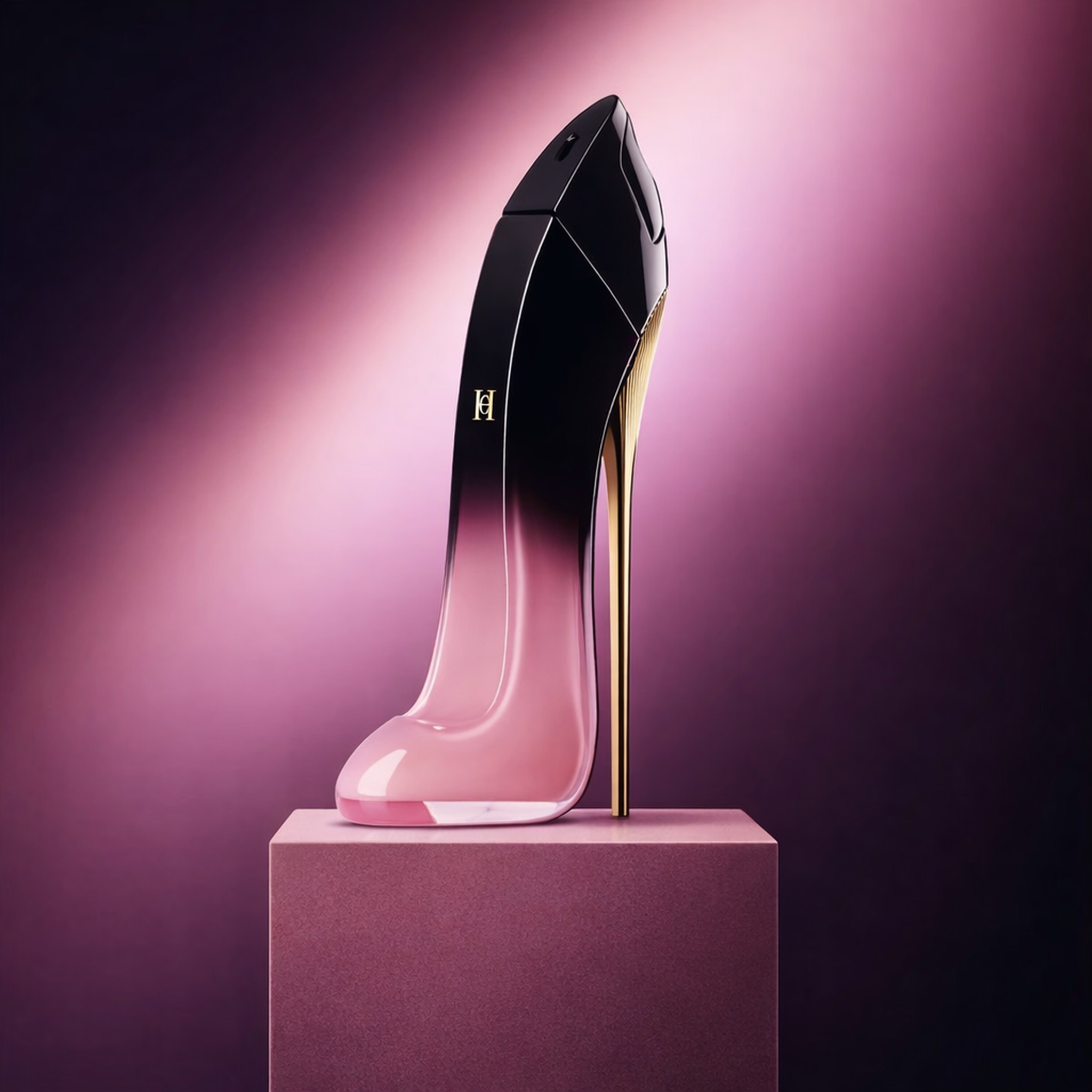 Carolina Herrera Good Girl Blush Elixir EDP upright pedestal gallery showcase