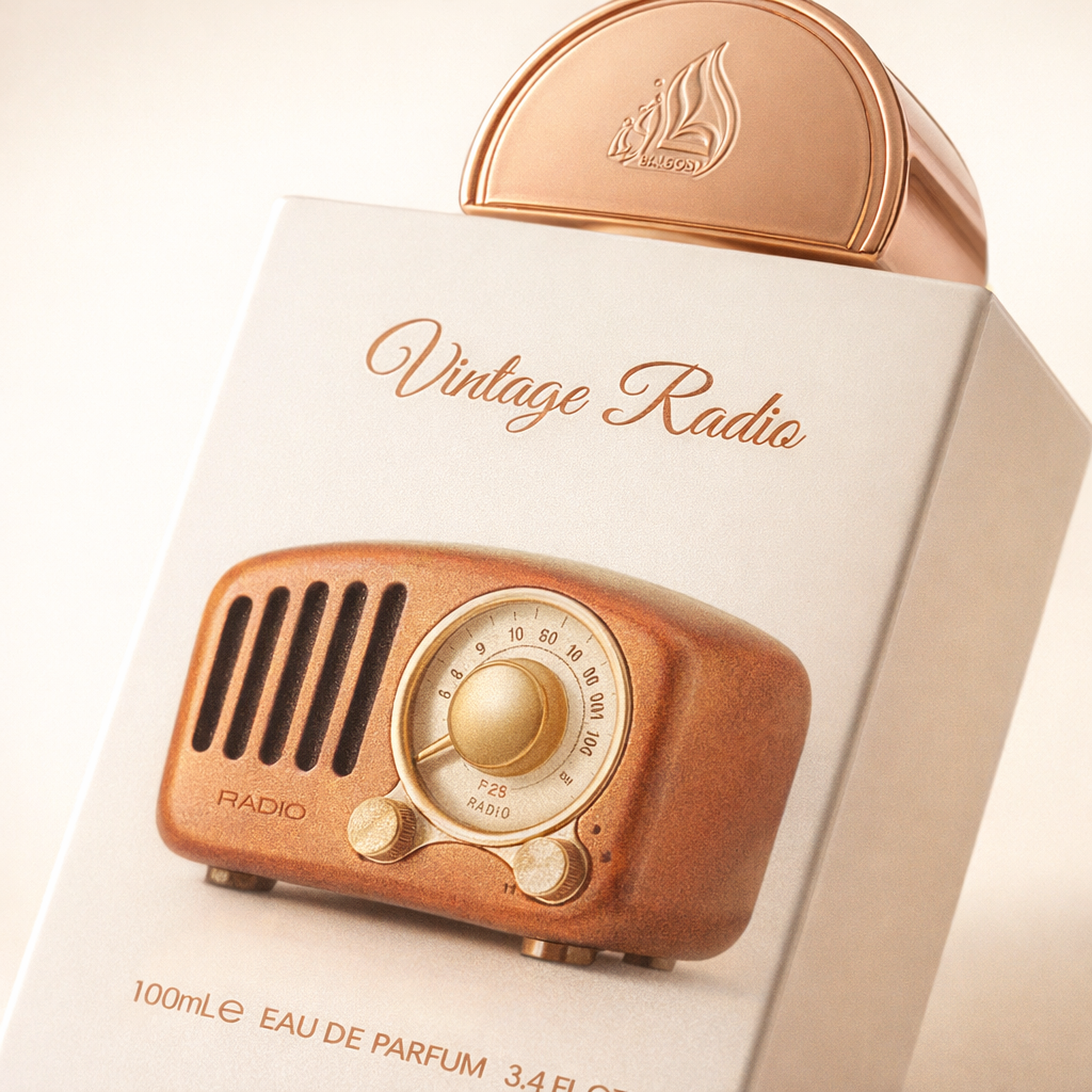 Lattafa Pride Vintage Radio EDP macro label detail gallery showcase