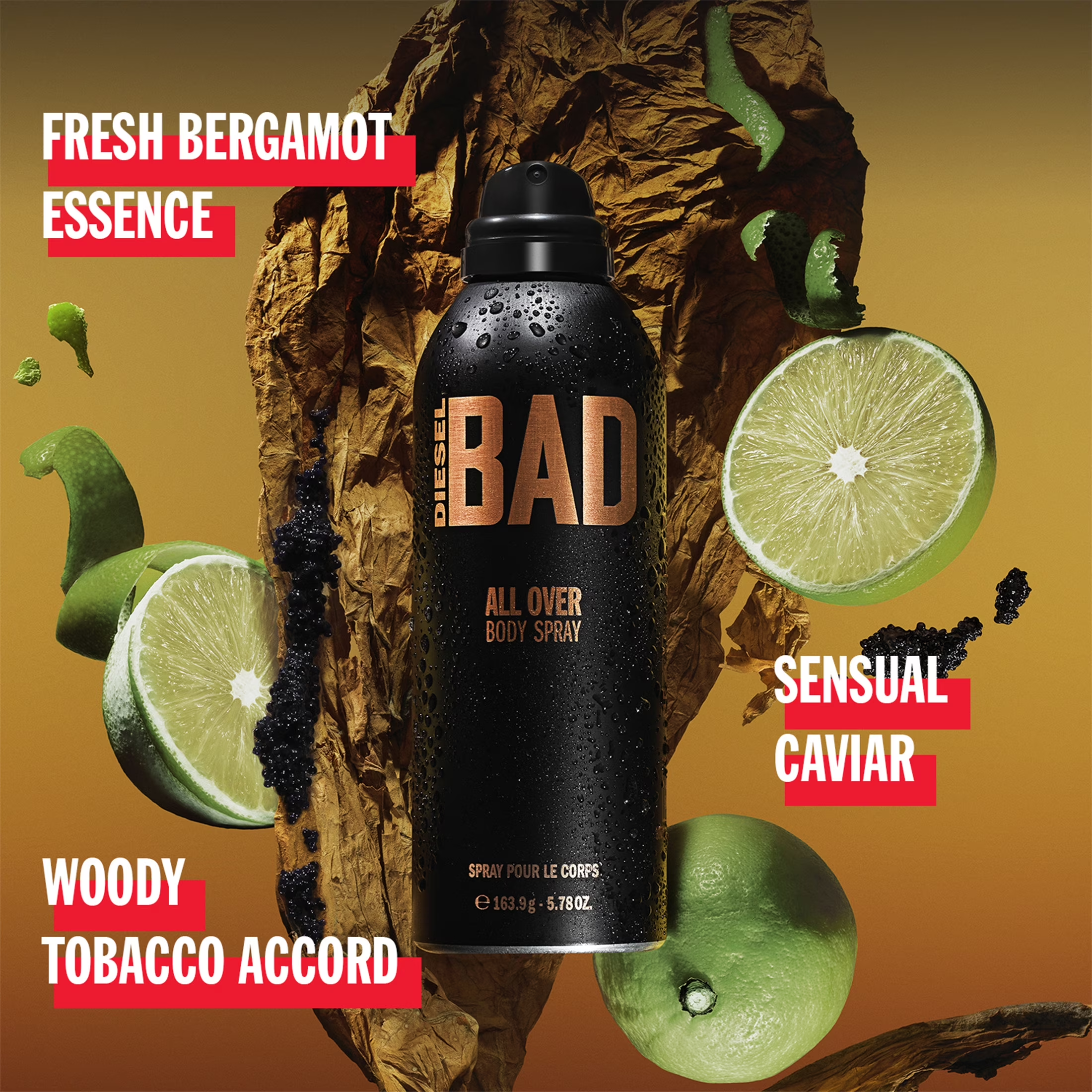 Diesel Bad All Over Body Spray fragrance notes image