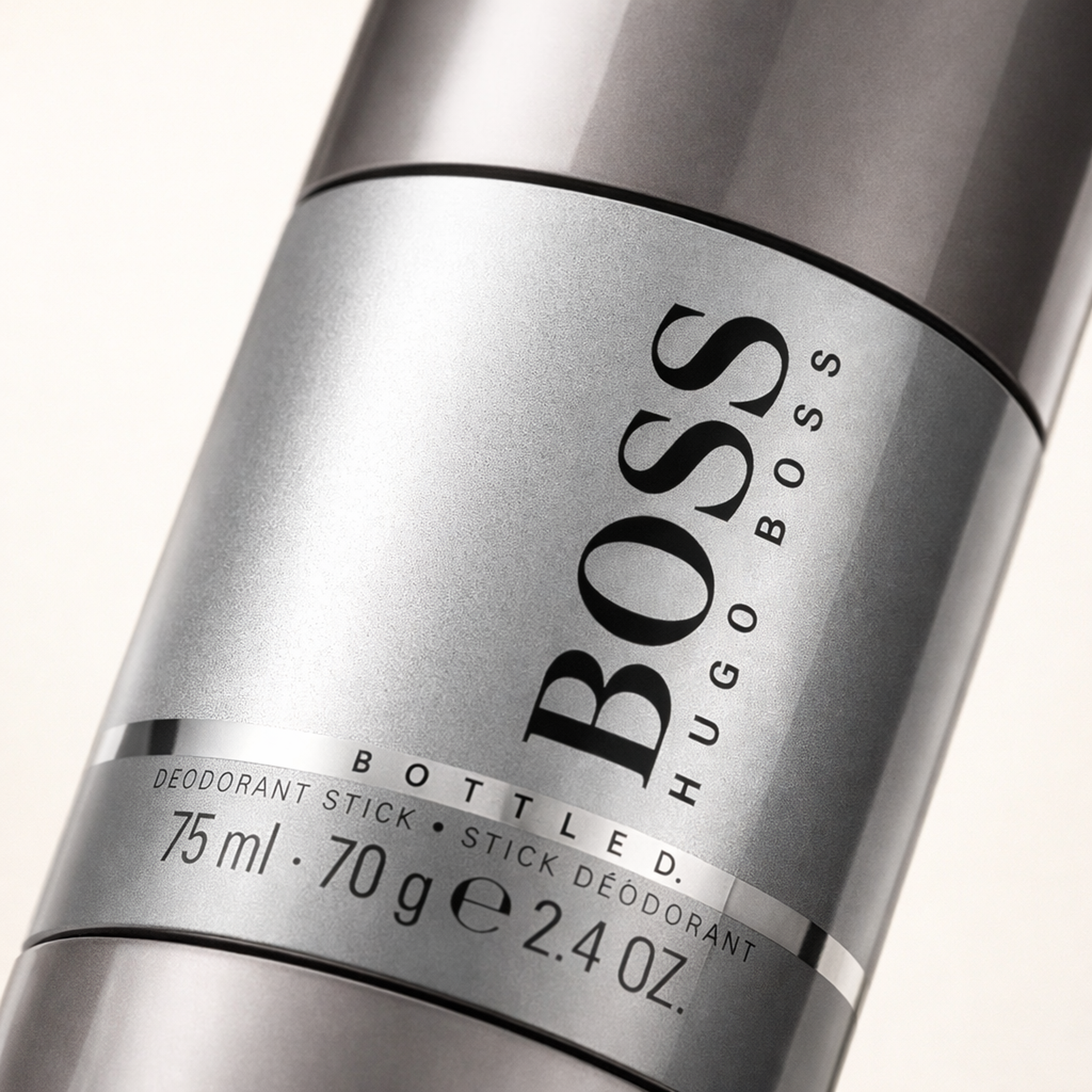 Hugo Boss Boss Bottled Deodorant Stick macro label detail gallery showcase