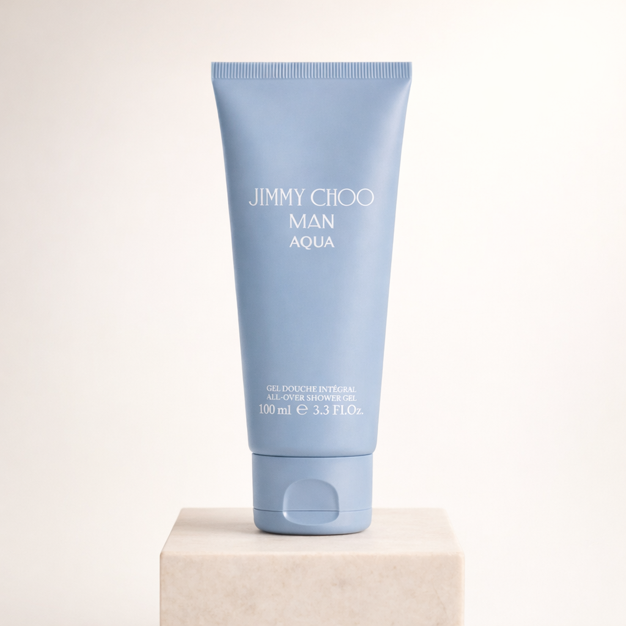 Jimmy Choo Man Aqua Shower Gel upright pedestal gallery showcase
