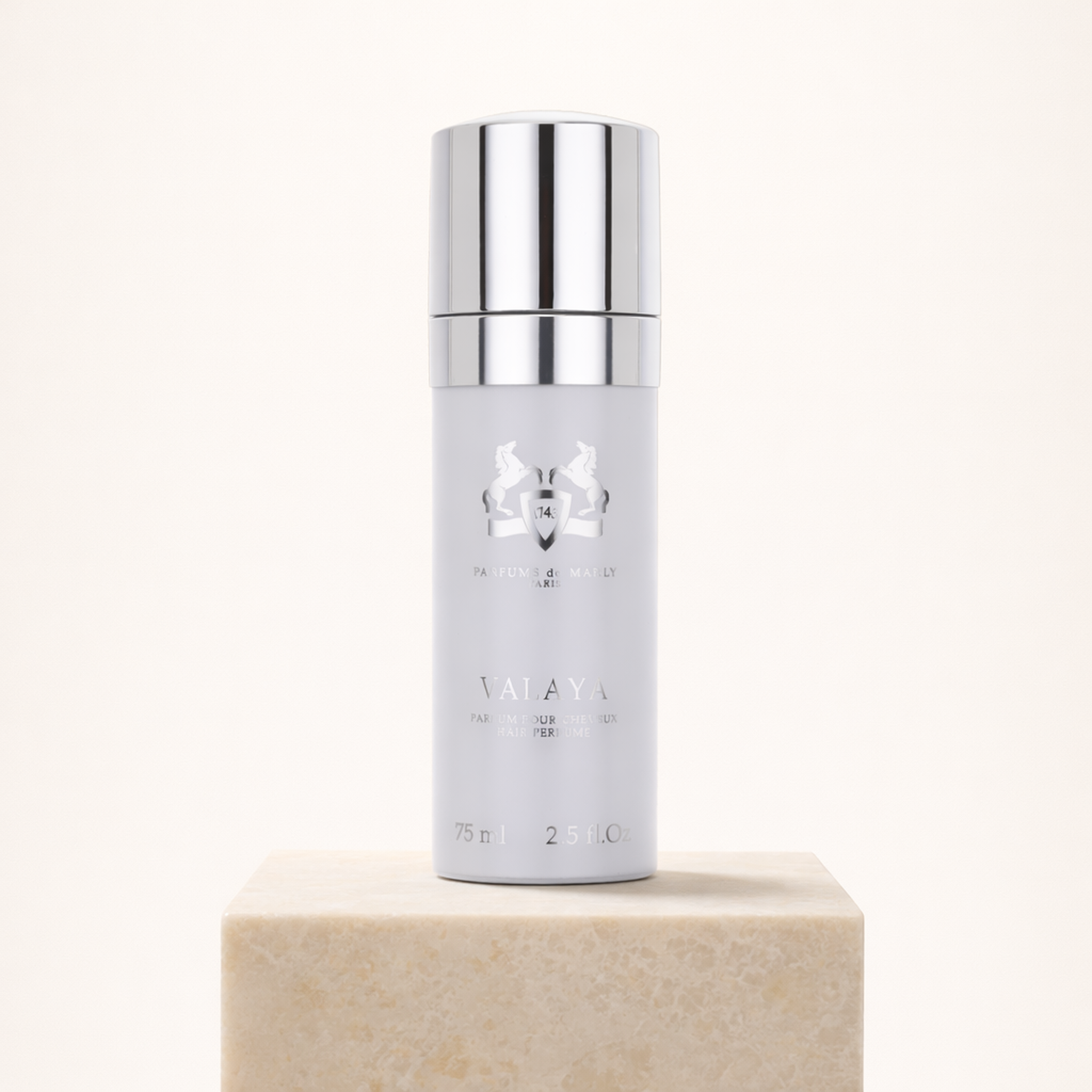 Parfums De Marly Valaya Hair Perfume upright pedestal gallery showcase