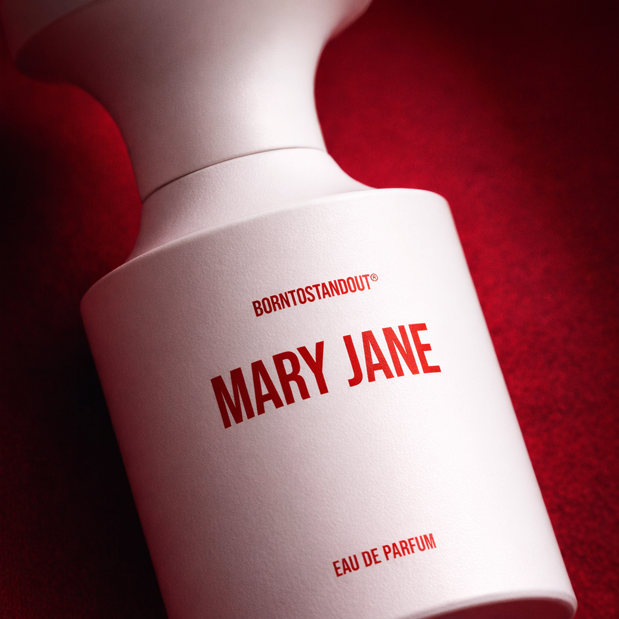 BORNTOSTANDOUT Mary Jane EDP macro label detail gallery showcase