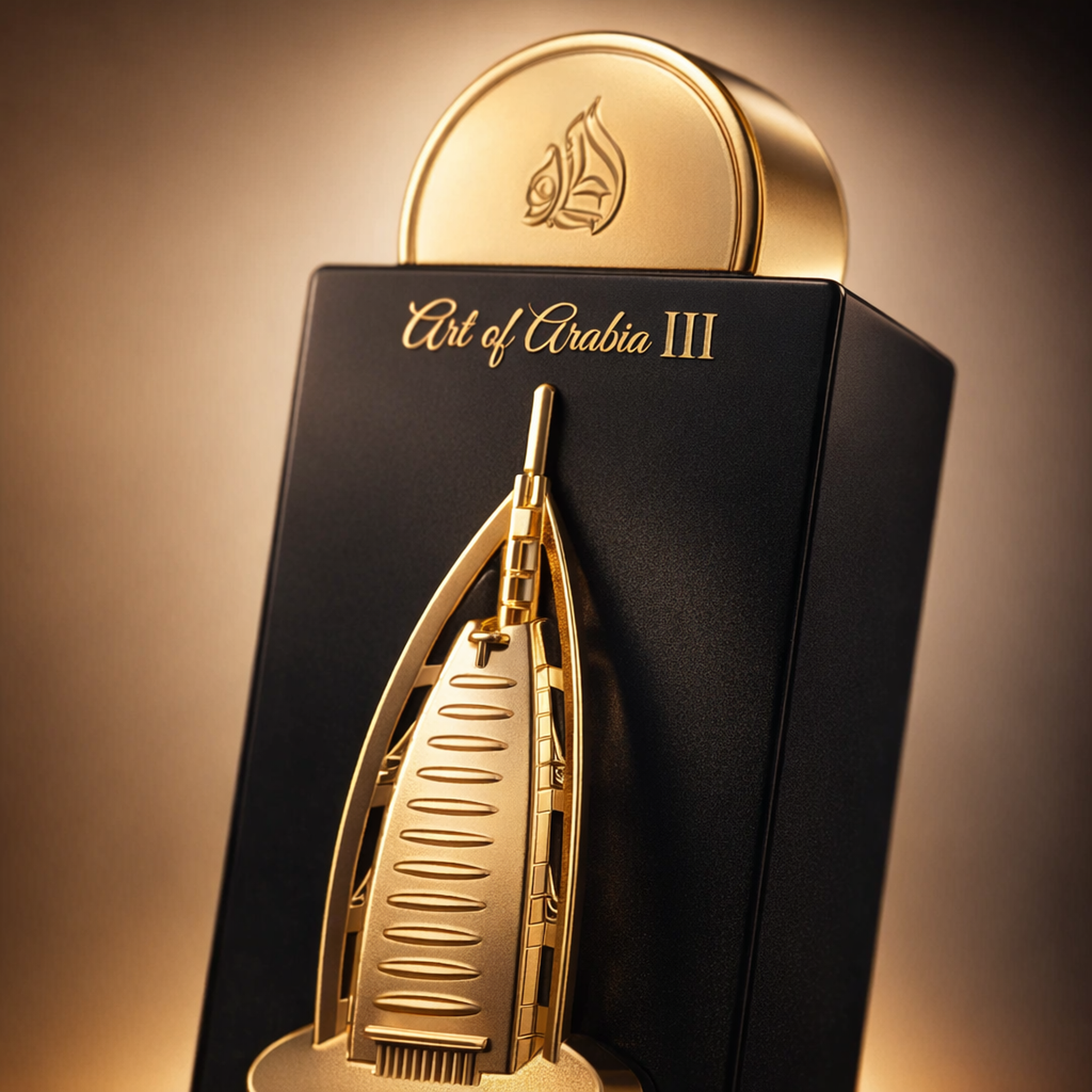 Lattafa Pride Art of Arabia III EDP macro label detail gallery showcase