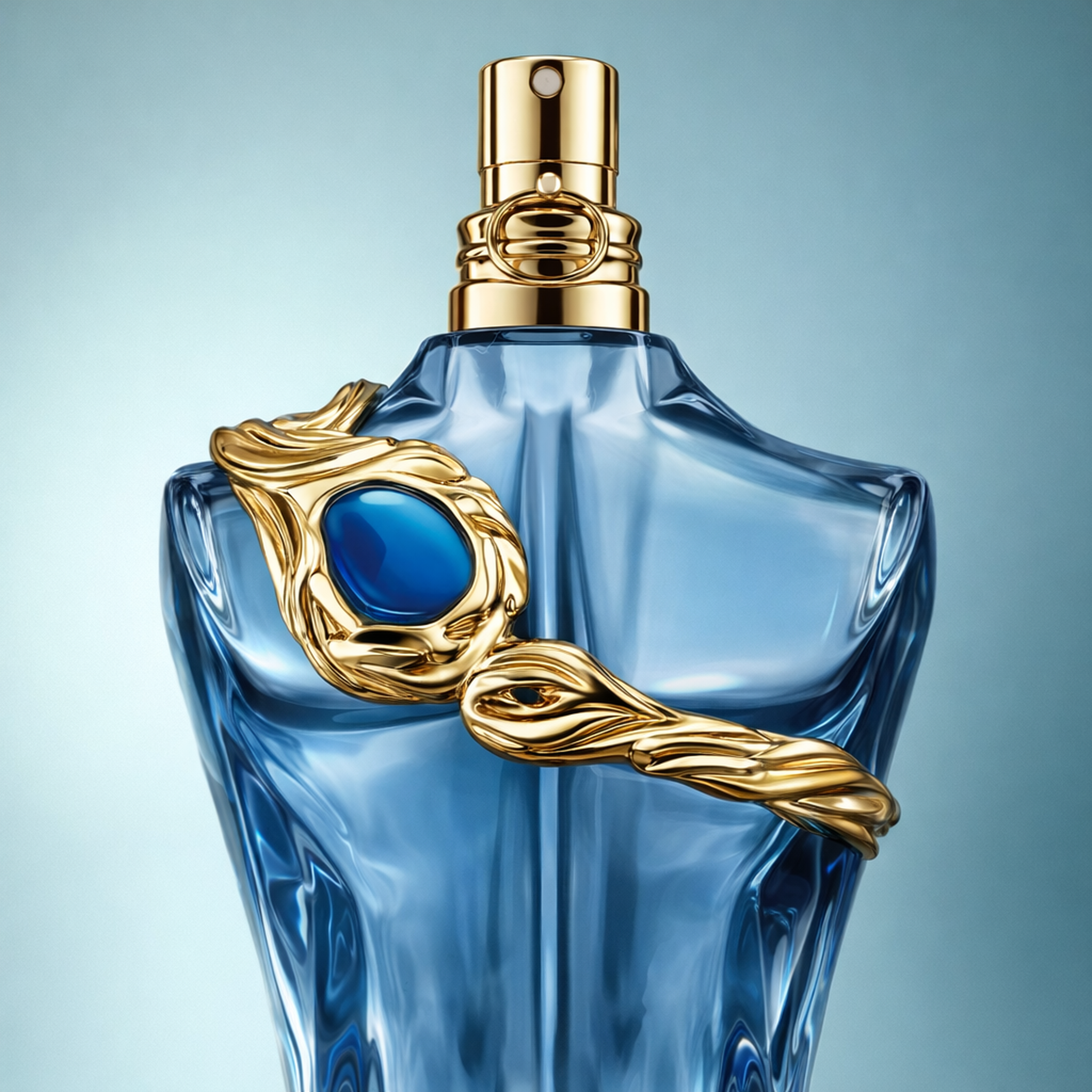 Jean Paul Gaultier Le Beau Narcisse EDP macro label detail gallery showcase