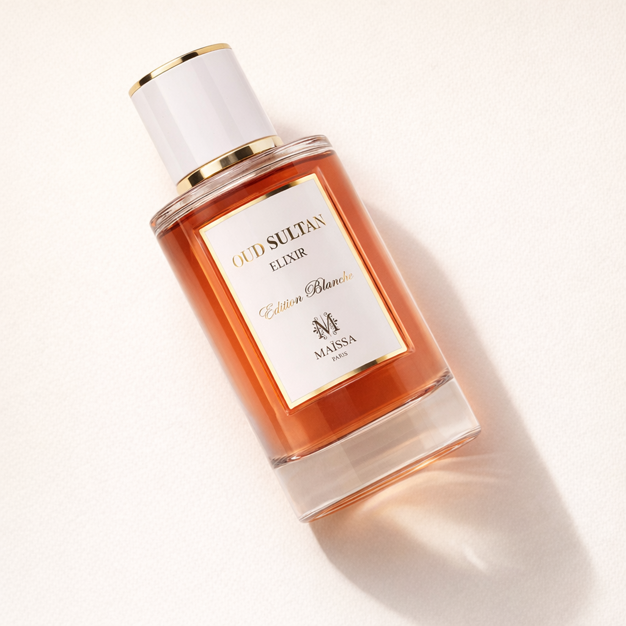 Maissa Oud Sultan Elixir EDP angled still-life gallery showcase