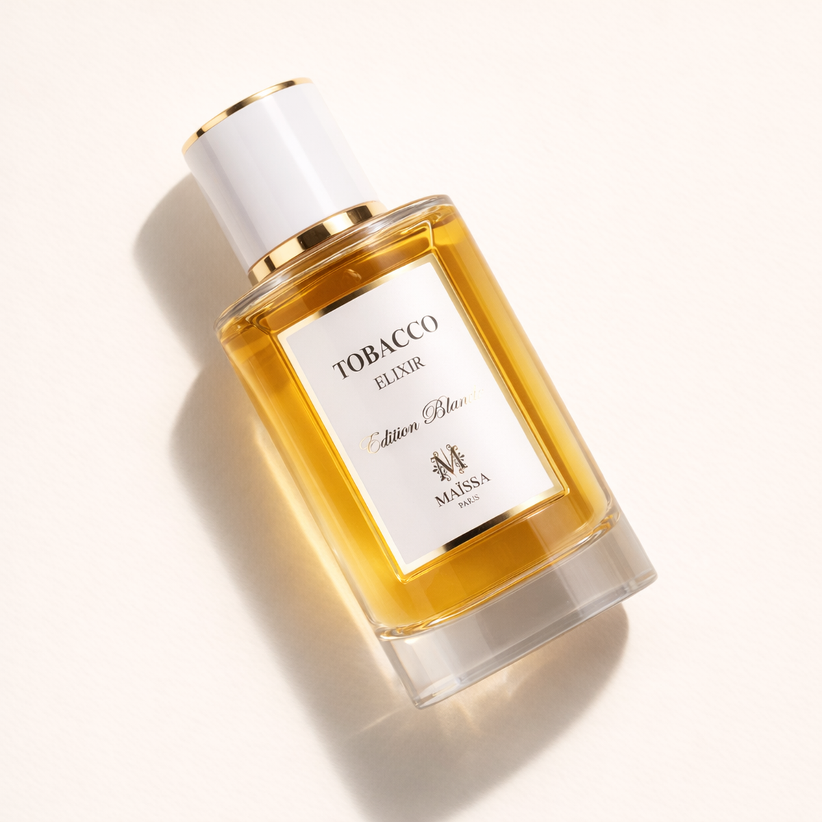 Maissa Tobacco Elixir EDP angled still-life gallery showcase
