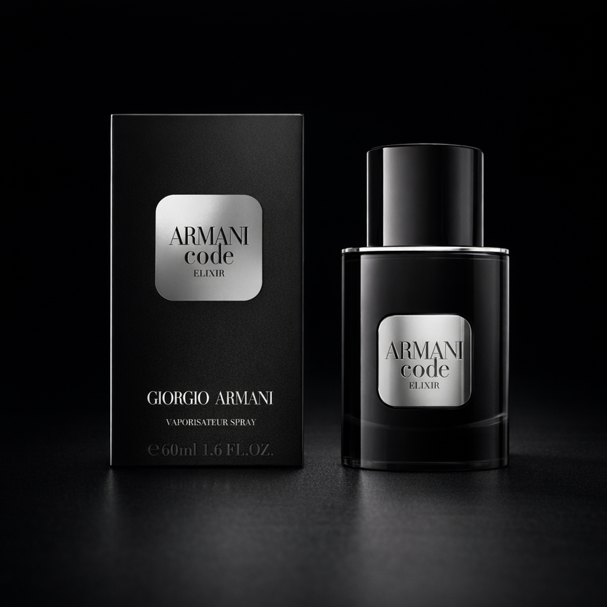 Giorgio Armani Armani Code Elixir Parfum For Men packaging product shot gallery showcase