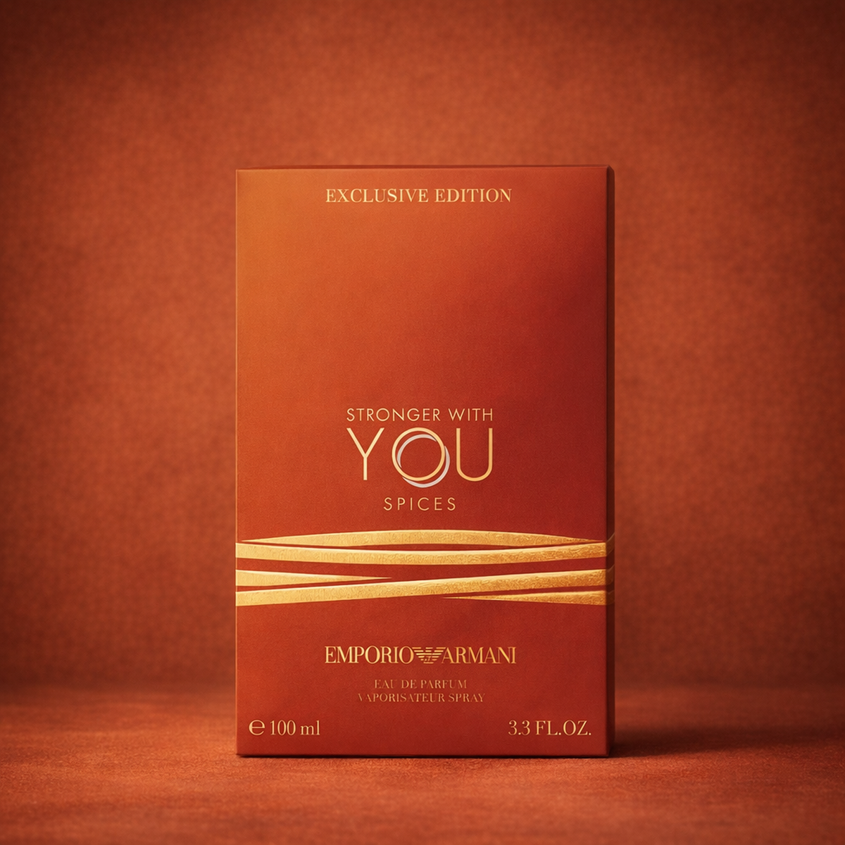 Giorgio Armani Stronger With You Spices Exclusive Edition EDP packaging product shot gallery showcase