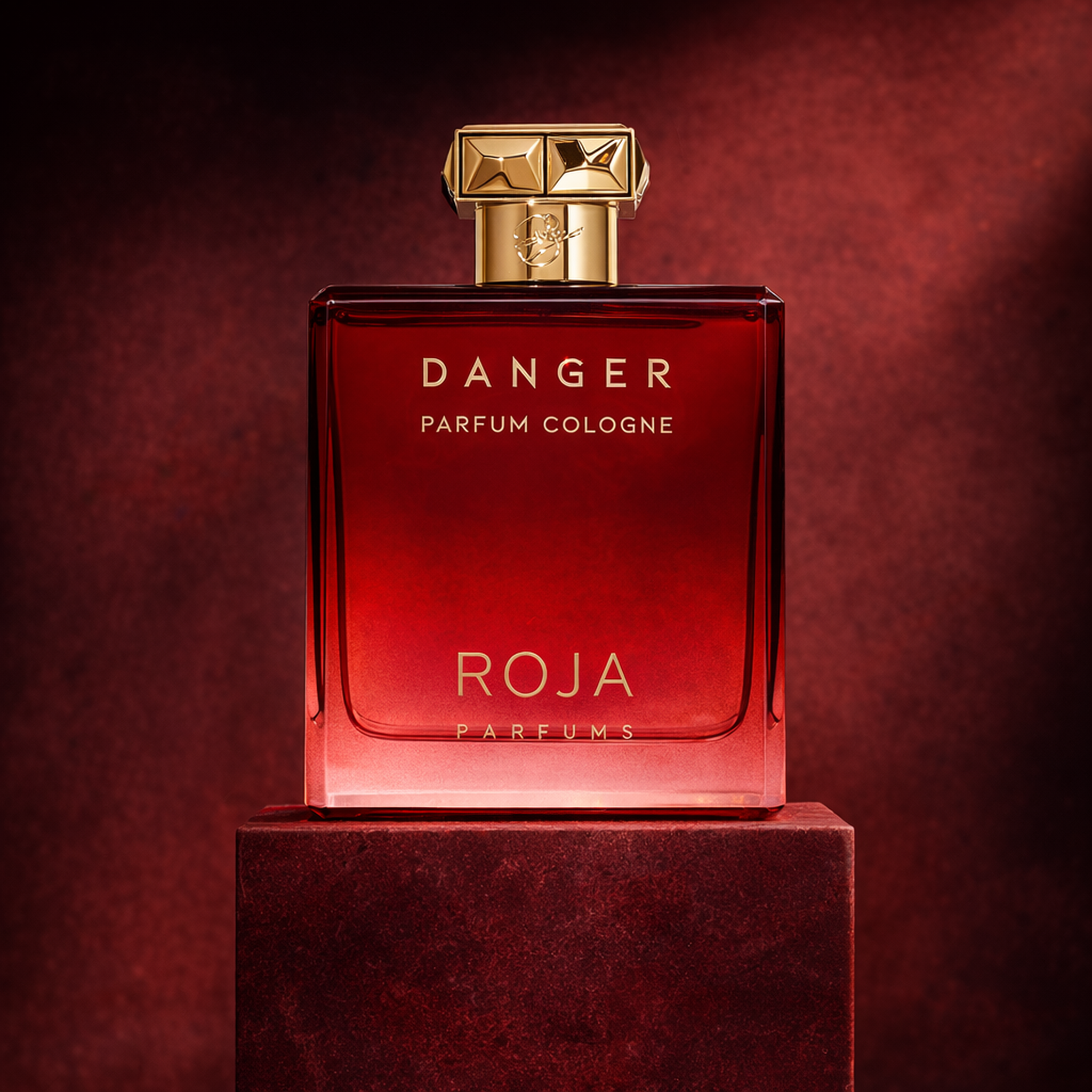 Roja Parfums Danger Pour Homme Parfum upright pedestal gallery showcase
