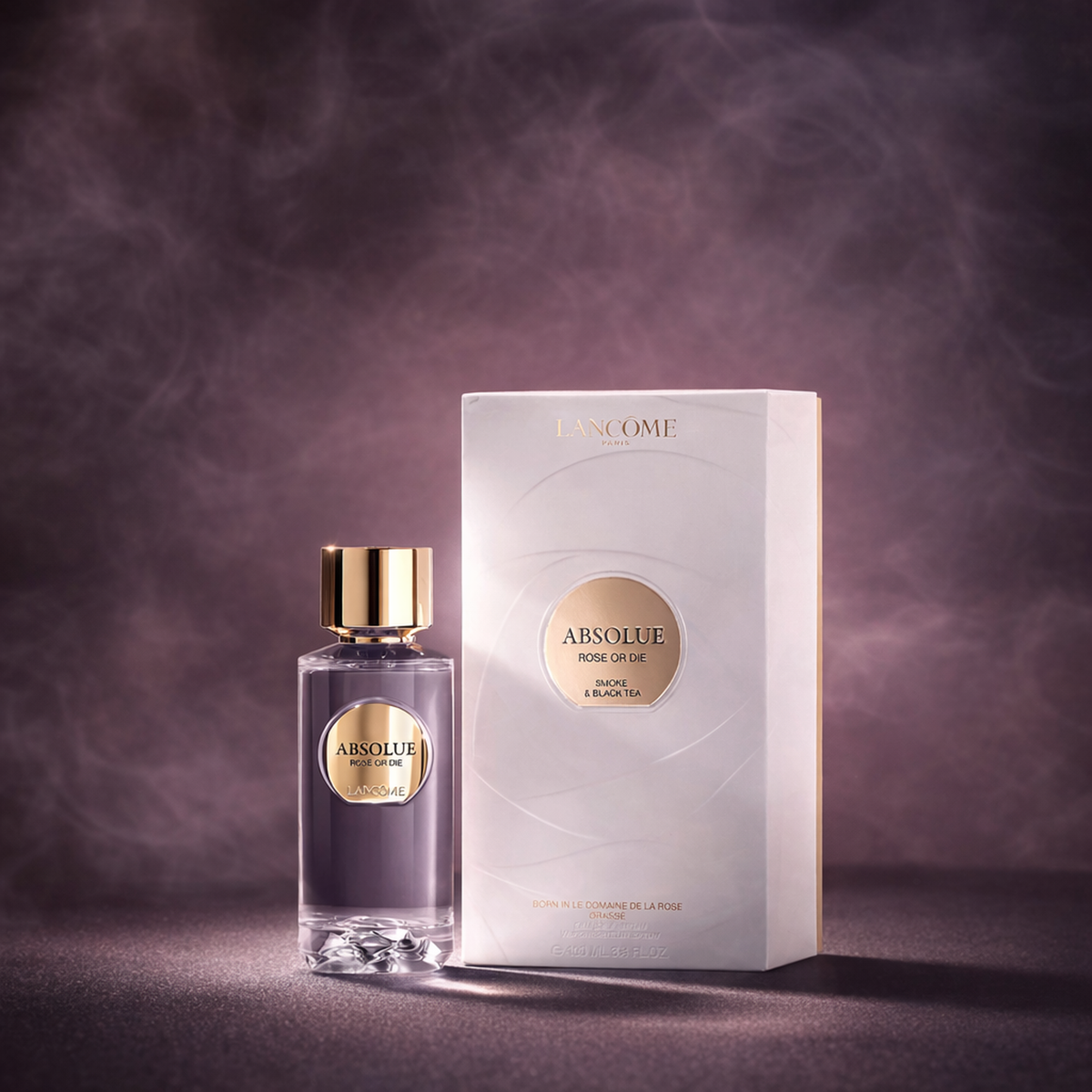 Lancome Absolue Rose Or Die EDP For Women packaging product shot gallery showcase