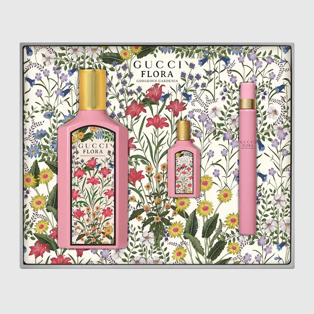 Gucci Flora Gorgeous Gardenia EDP For Women Gift Set | My Perfume