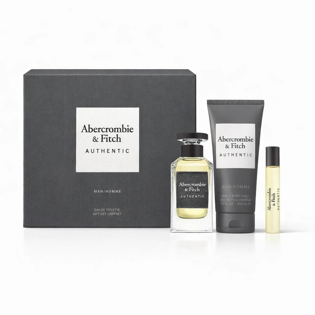 Abercrombie & Fitch Authentic EDT Hair & Body Wash Gift Set for Men OpenAI studio hero