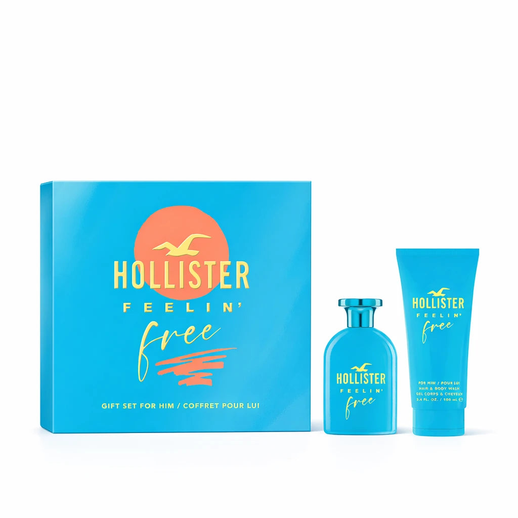 Hollister Feelin' Free EDT Hair & Body Wash Gift Set for Men OpenAI studio hero