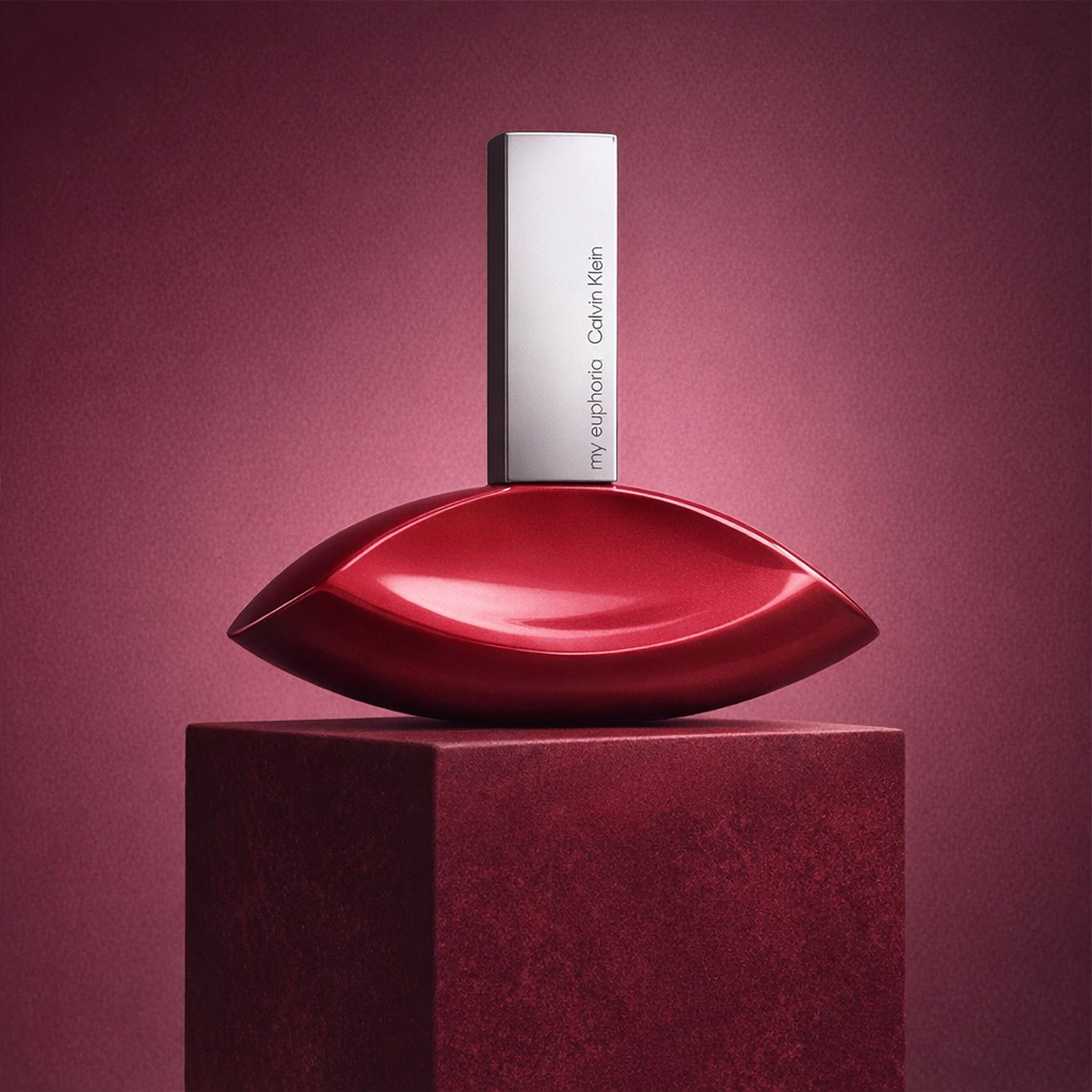 Calvin Klein My Euphoria EDP upright pedestal gallery showcase