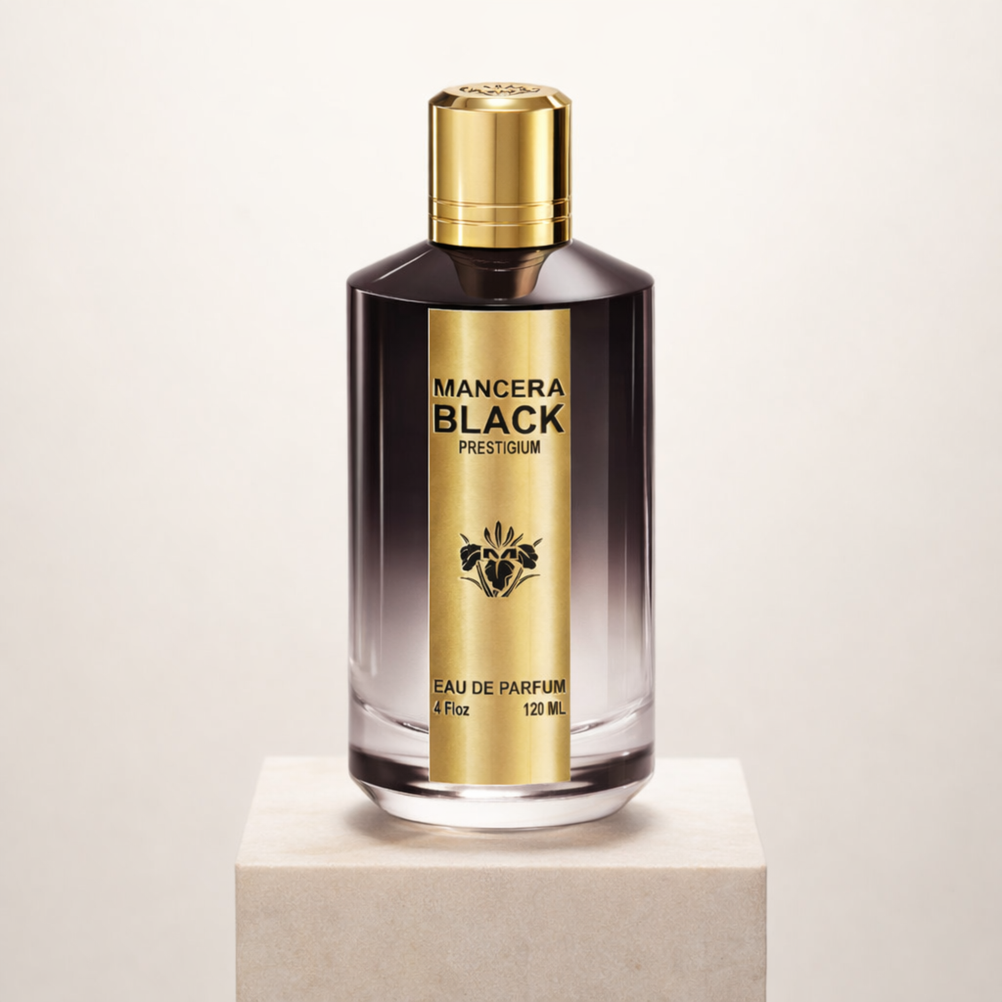 Mancera Black Prestigium EDP upright pedestal gallery showcase