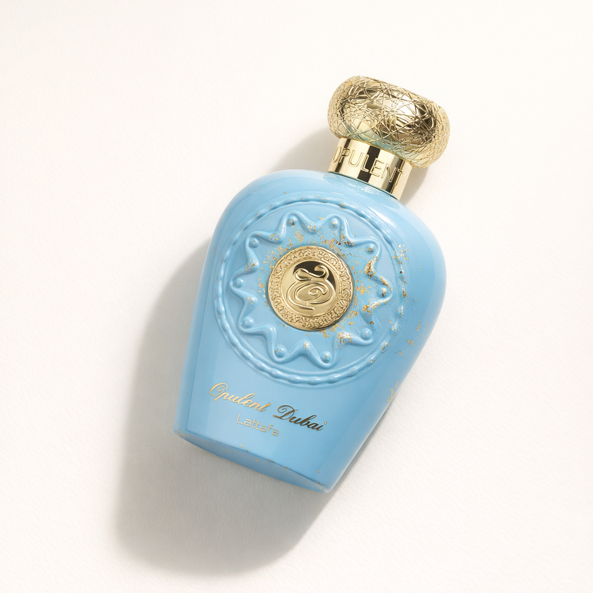 Lattafa Opulent Dubai EDP angled still-life gallery showcase