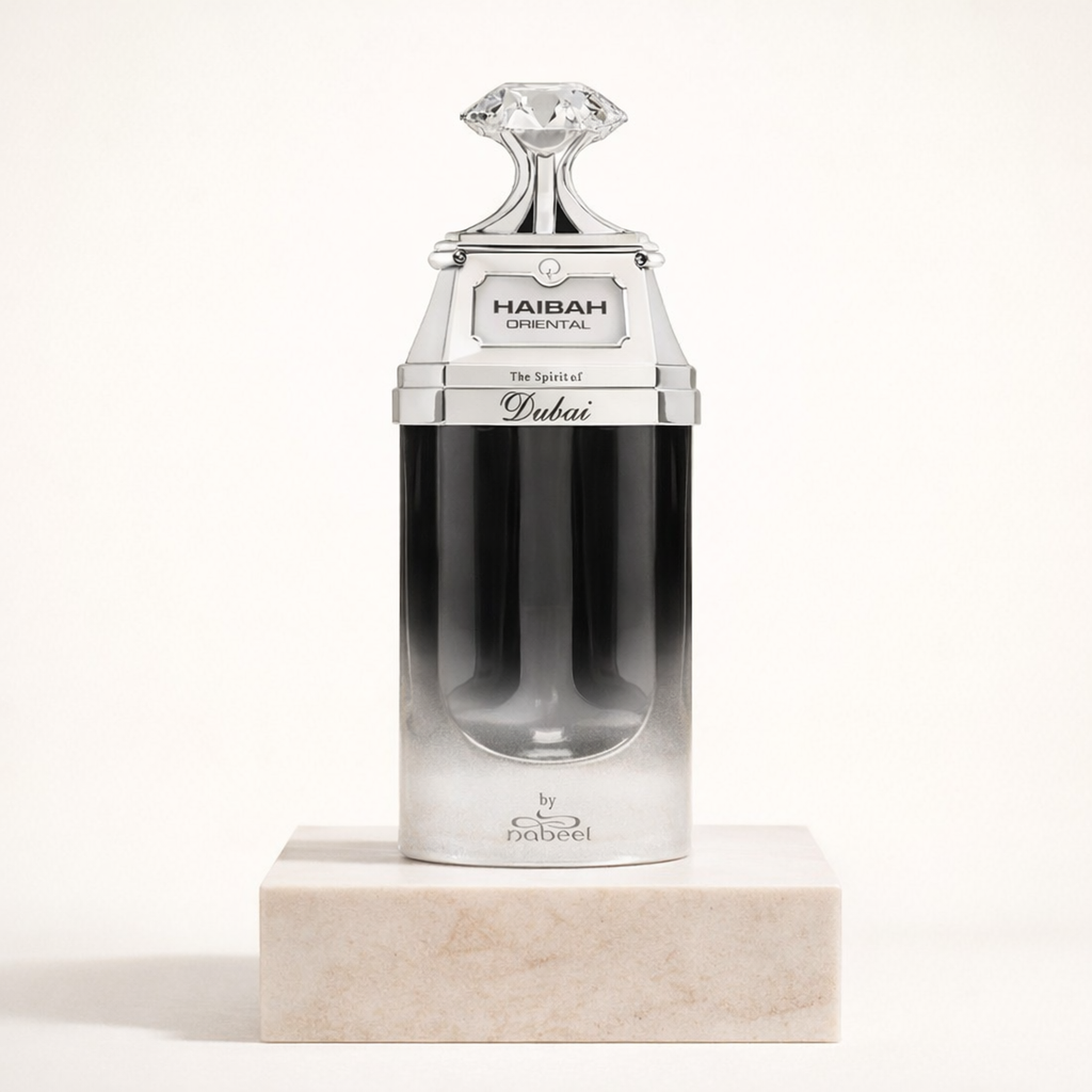 The Spirit of Dubai Haibah Oriental EDP upright pedestal gallery showcase