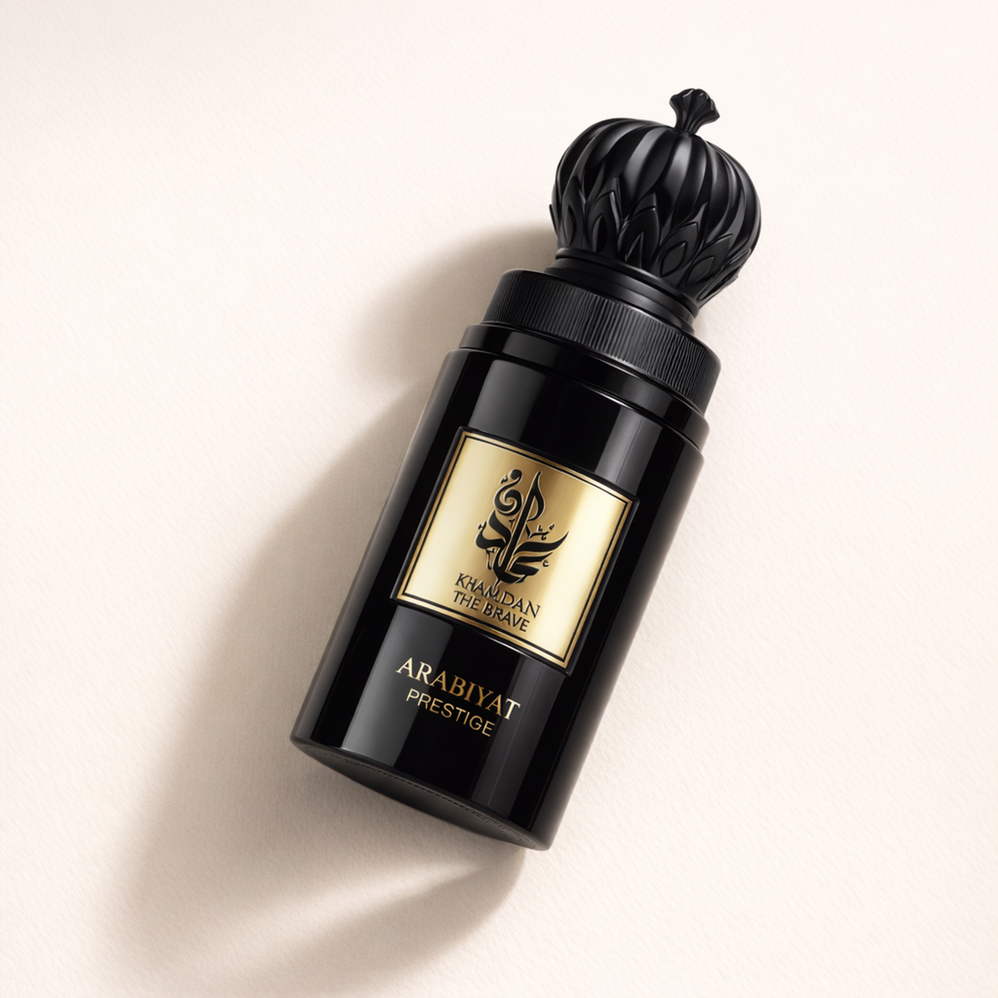 Arabiyat Prestige Hamdan the Brave EDP for Men angled still-life gallery showcase