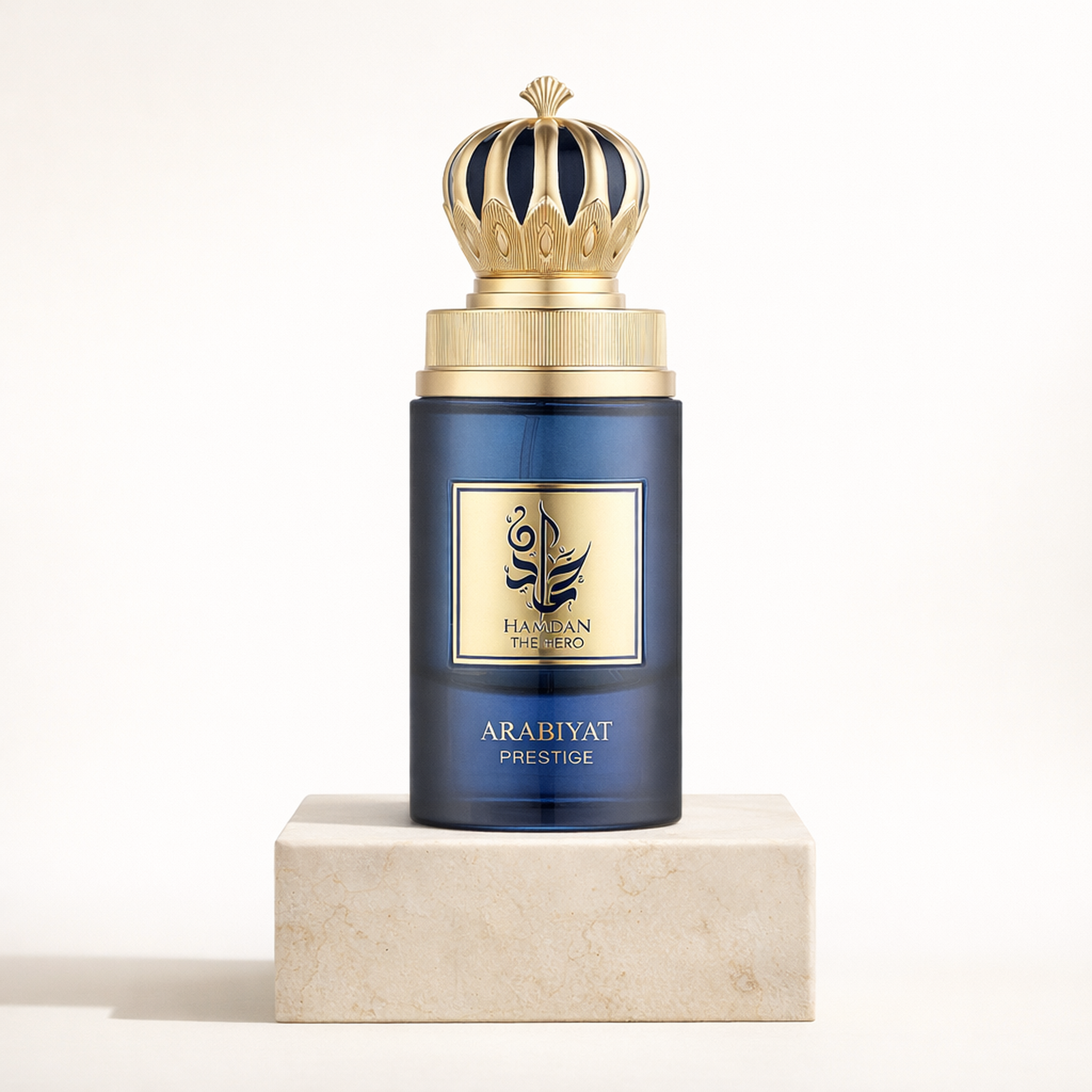 Arabiyat Prestige Hamdan the Hero EDP for Men upright pedestal gallery showcase