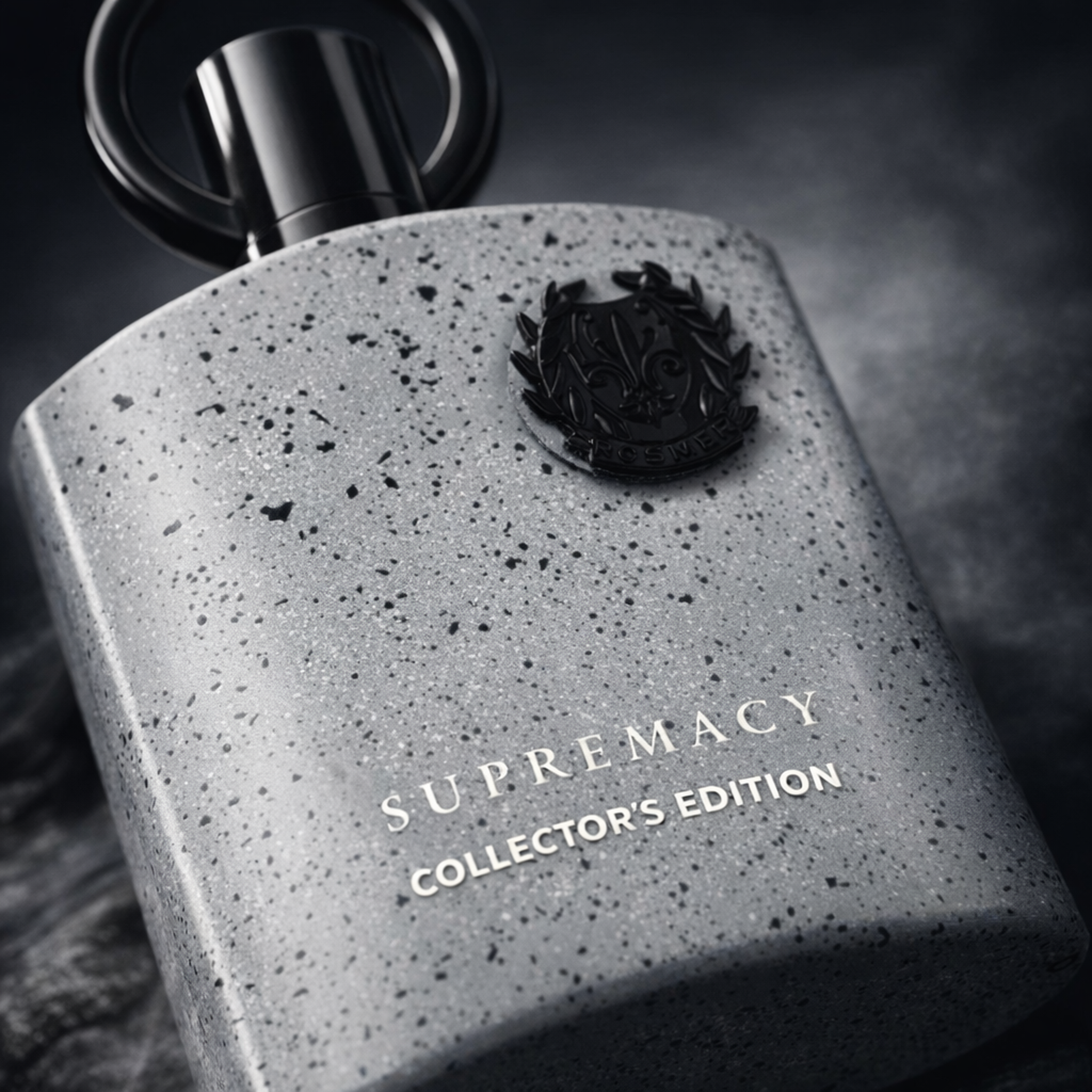 Afnan Supremacy Collector's Edition EDP macro label detail gallery showcase