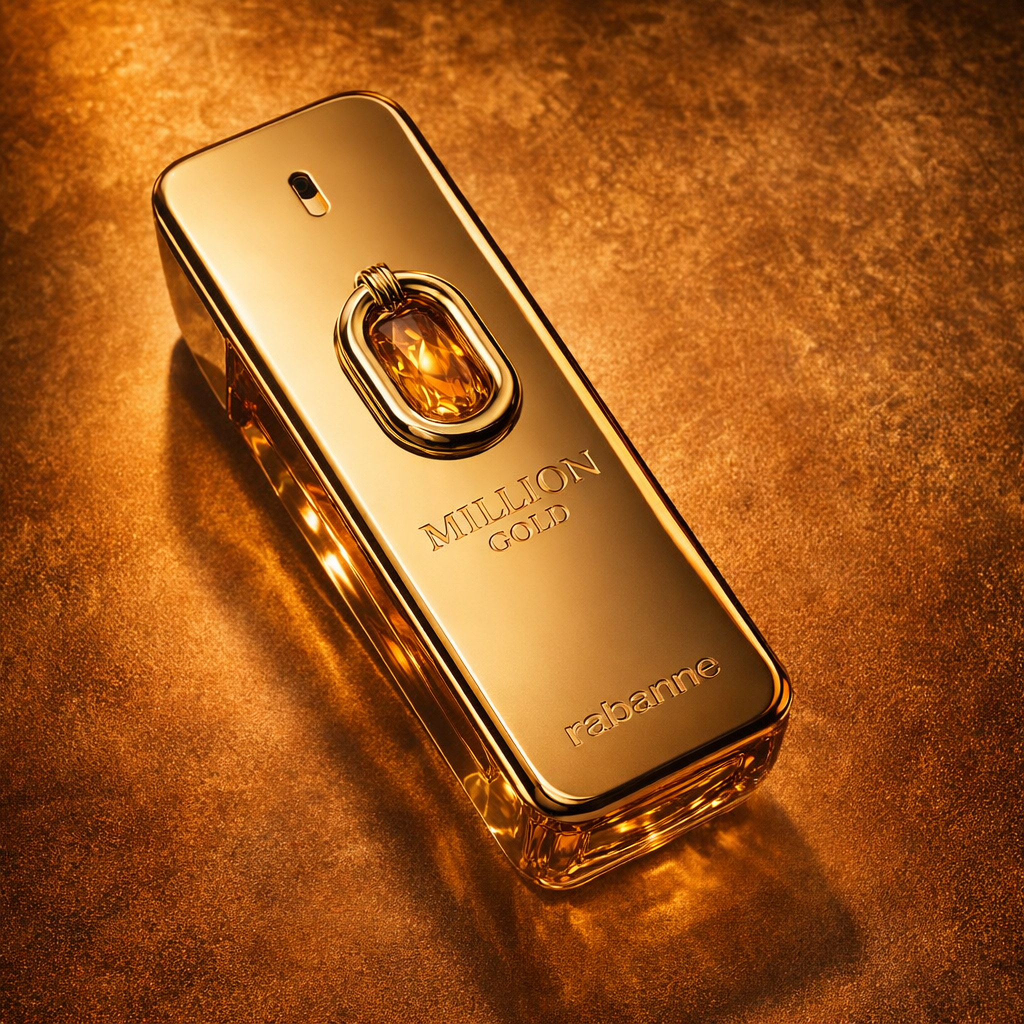Paco Rabanne Million Gold Elixir Parfum Intense For Men angled still-life gallery showcase