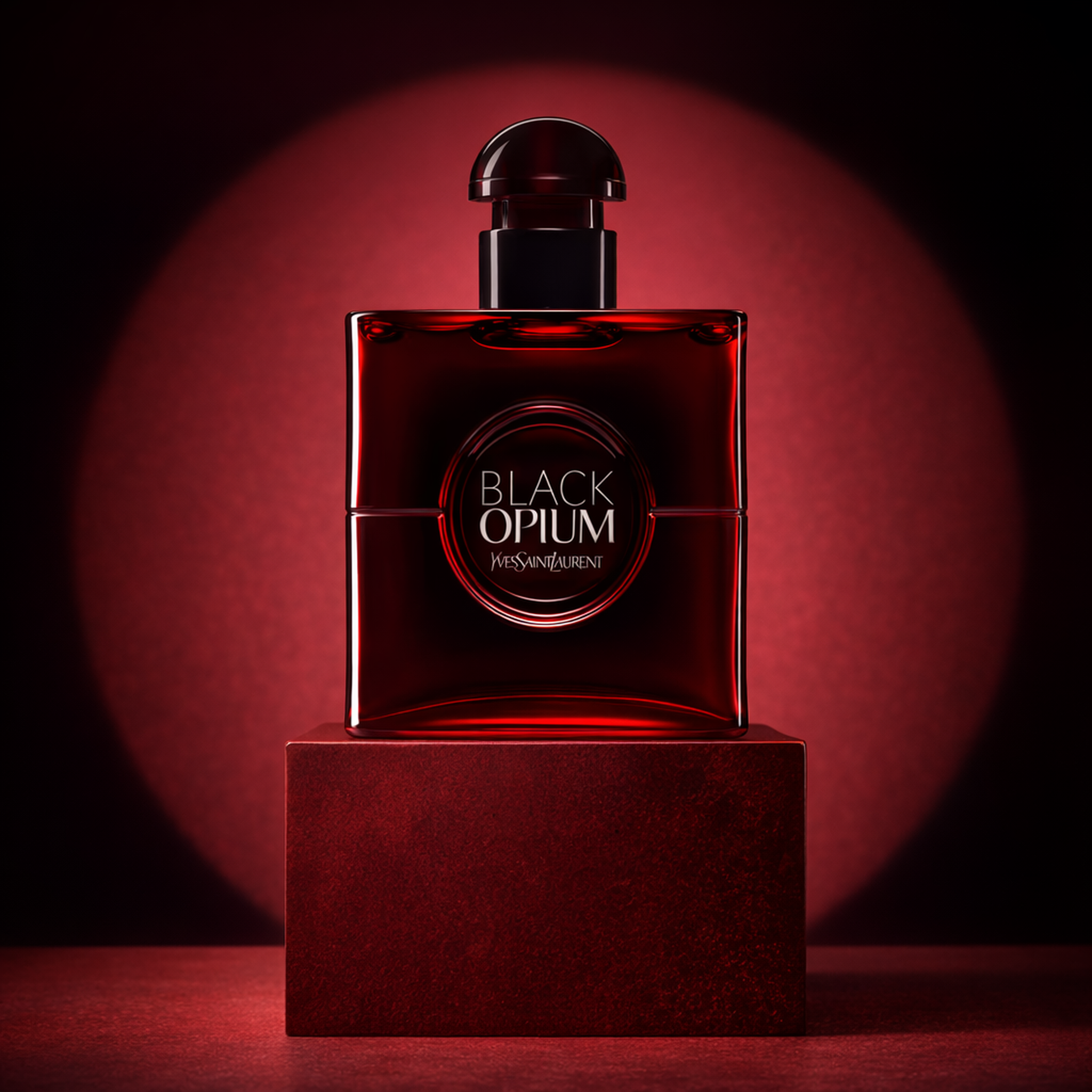 Yves Saint Laurent Black Opium Over Red EDP For Women upright pedestal gallery showcase
