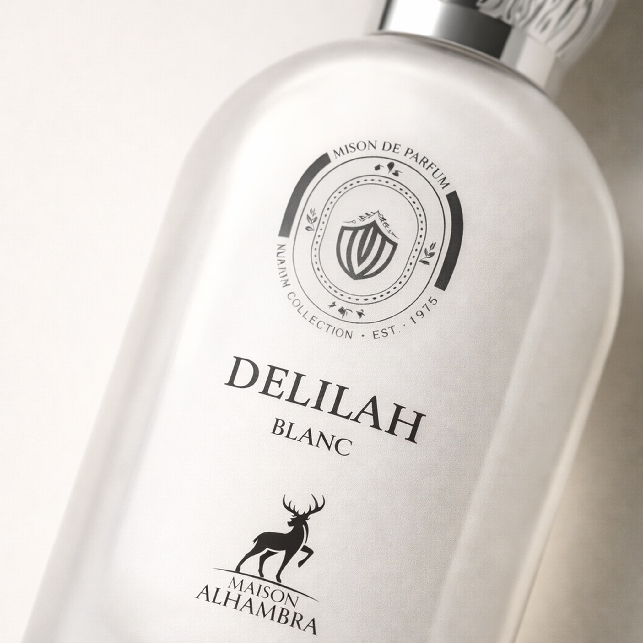 Maison Alhambra Delilah Blanc EDP macro label detail gallery showcase