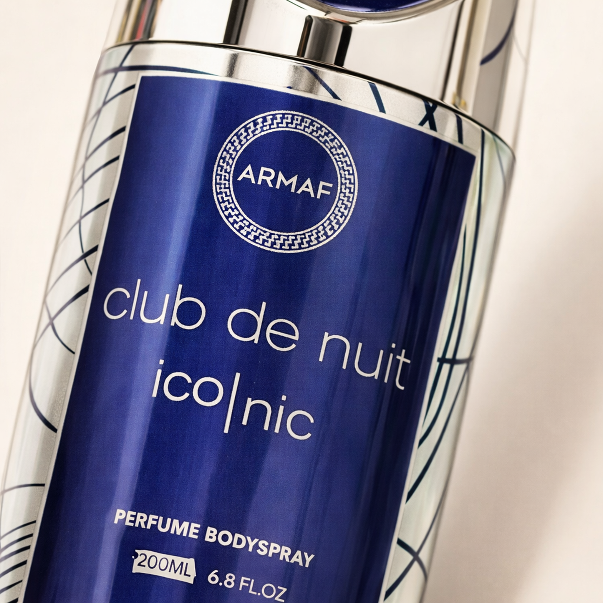 Armaf Club de Nuit Blue Iconic Body Spray macro label detail gallery showcase