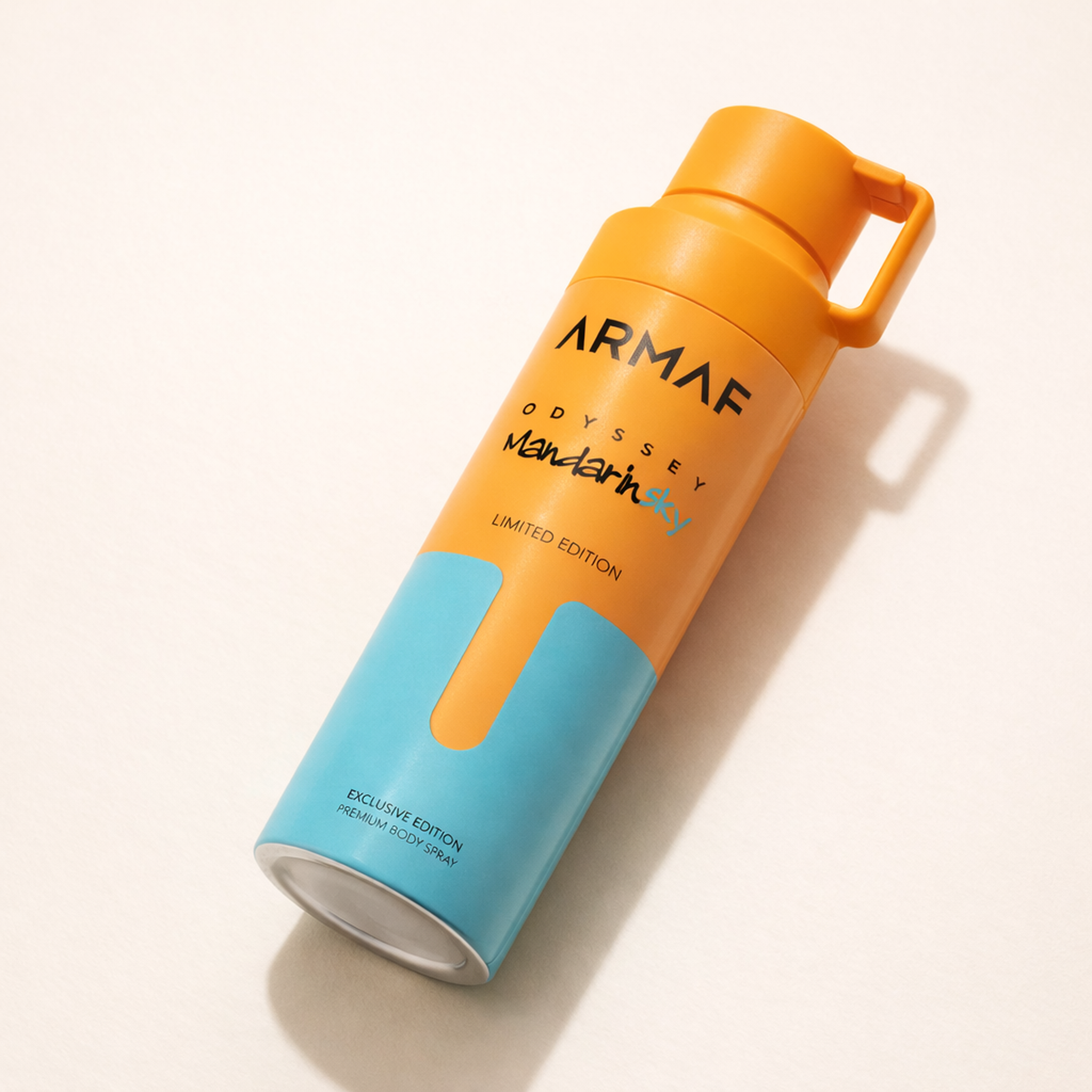 Armaf Odyssey Mandarin Sky Limited Edition Body Spray angled still-life gallery showcase