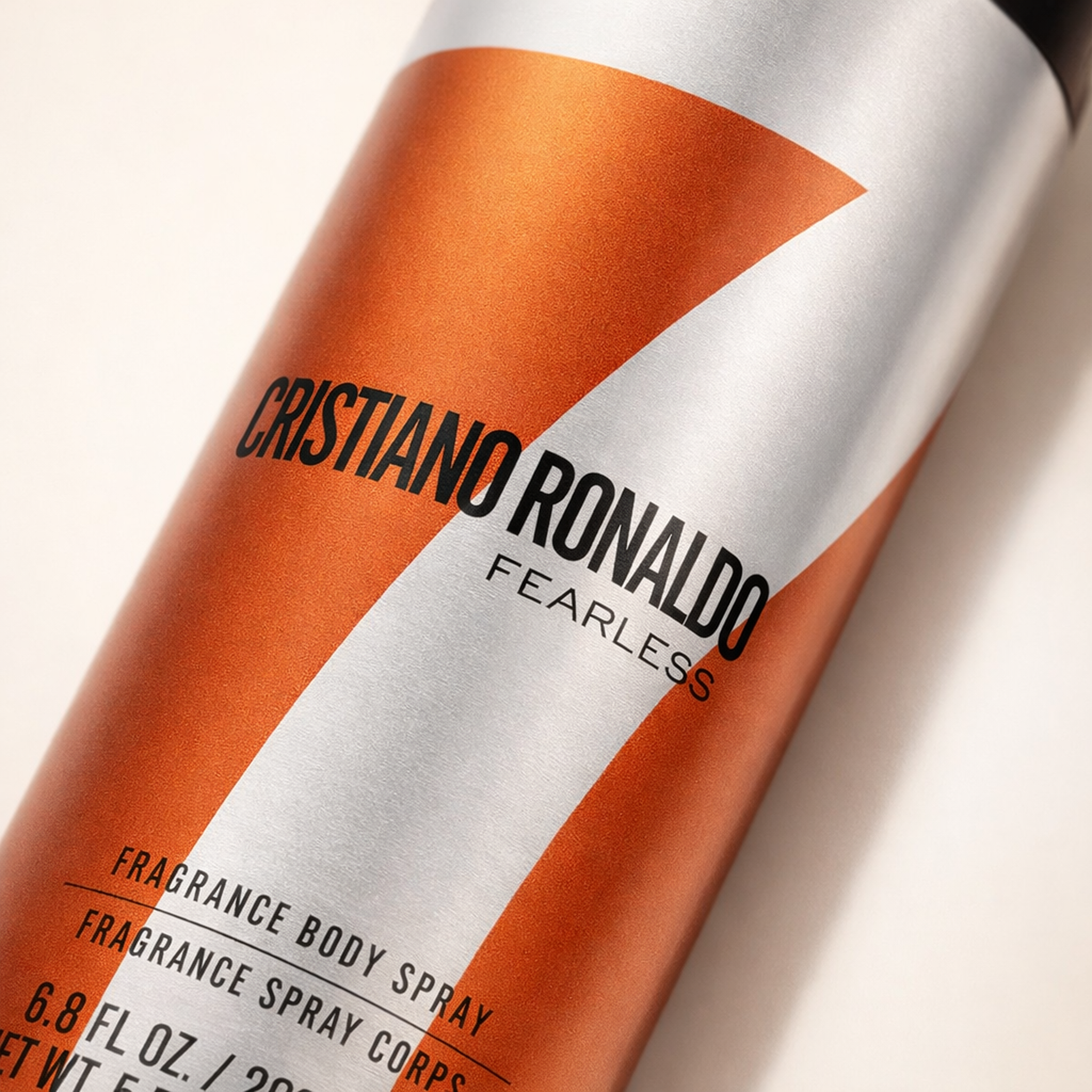 Cristiano Ronaldo Cr7 Fearless Body Spray macro label detail gallery showcase