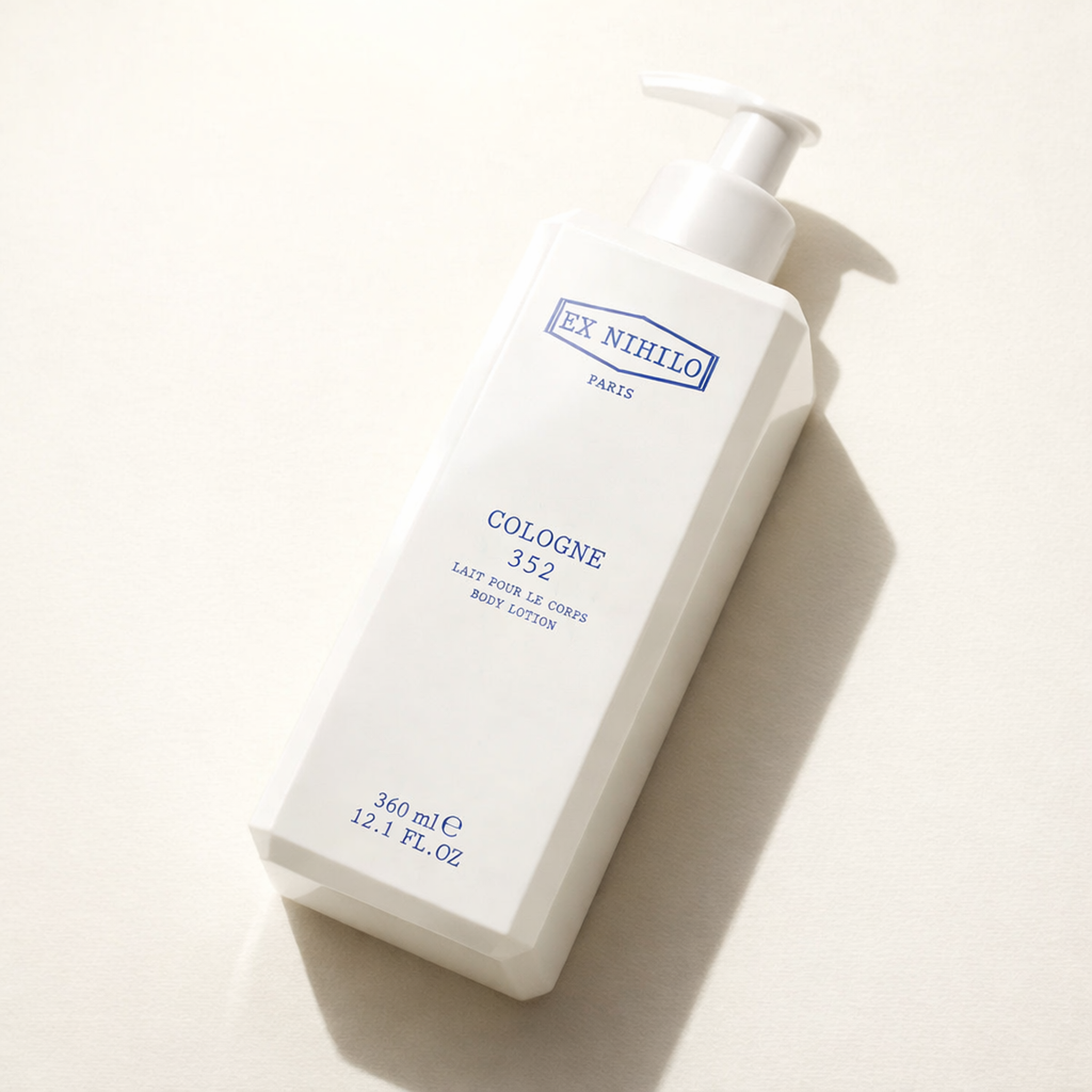 Ex Nihilo Cologne 352 Body Lotion angled still-life gallery showcase