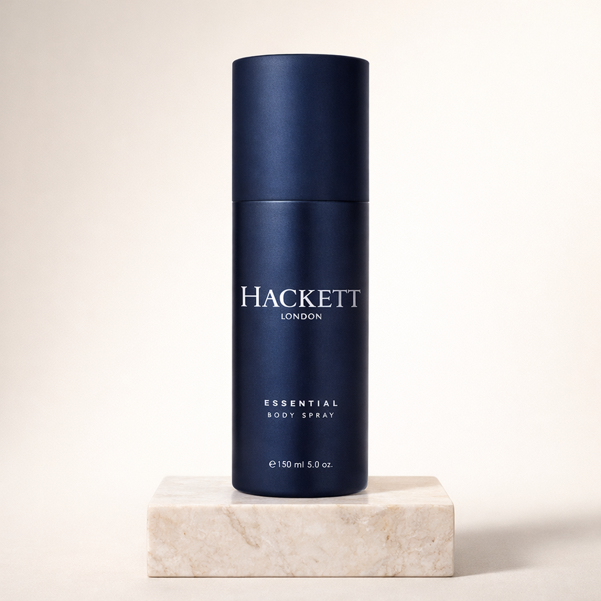 Hackett Essential Body Spray upright pedestal gallery showcase
