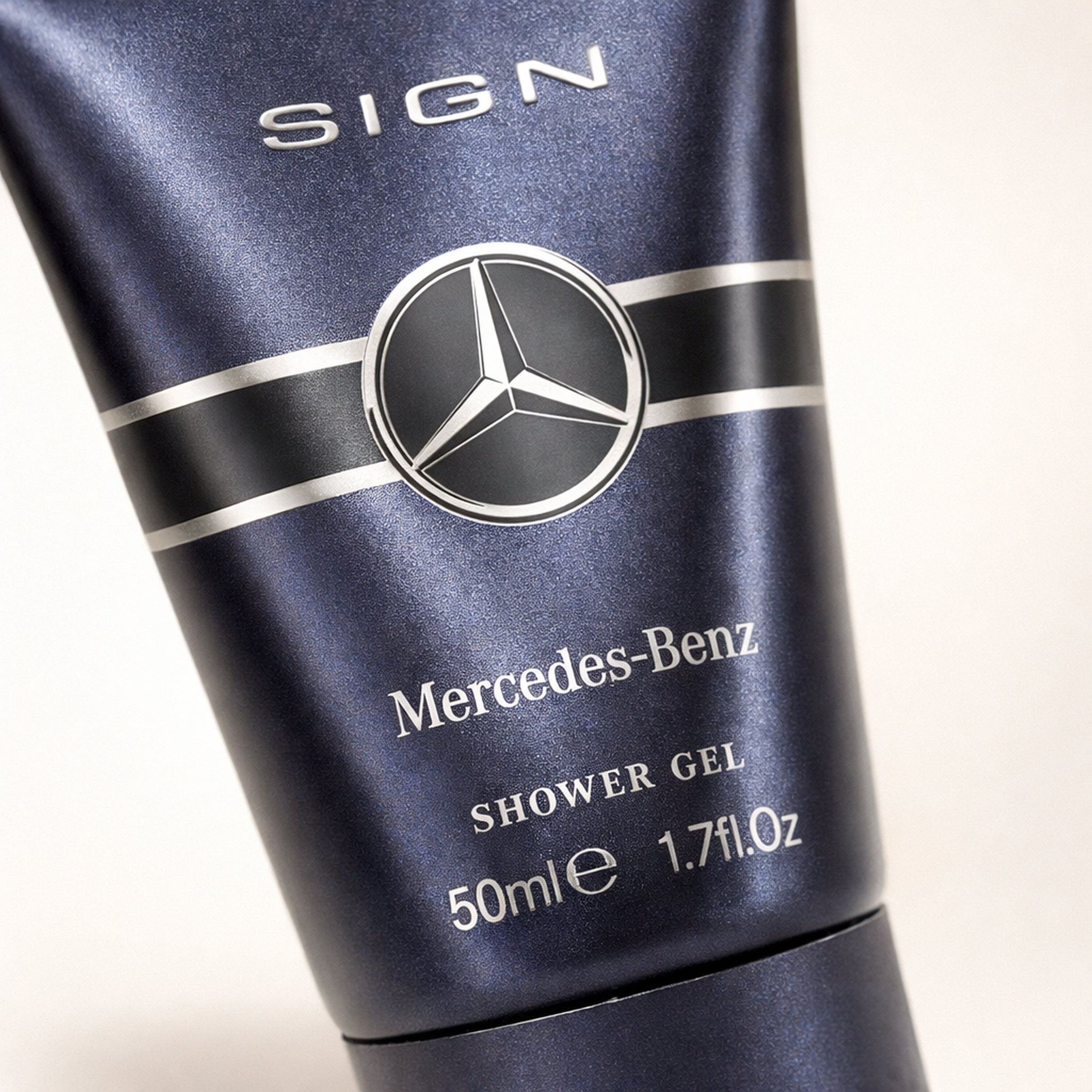 Mercedes Benz Sign Shower Gel macro label detail gallery showcase