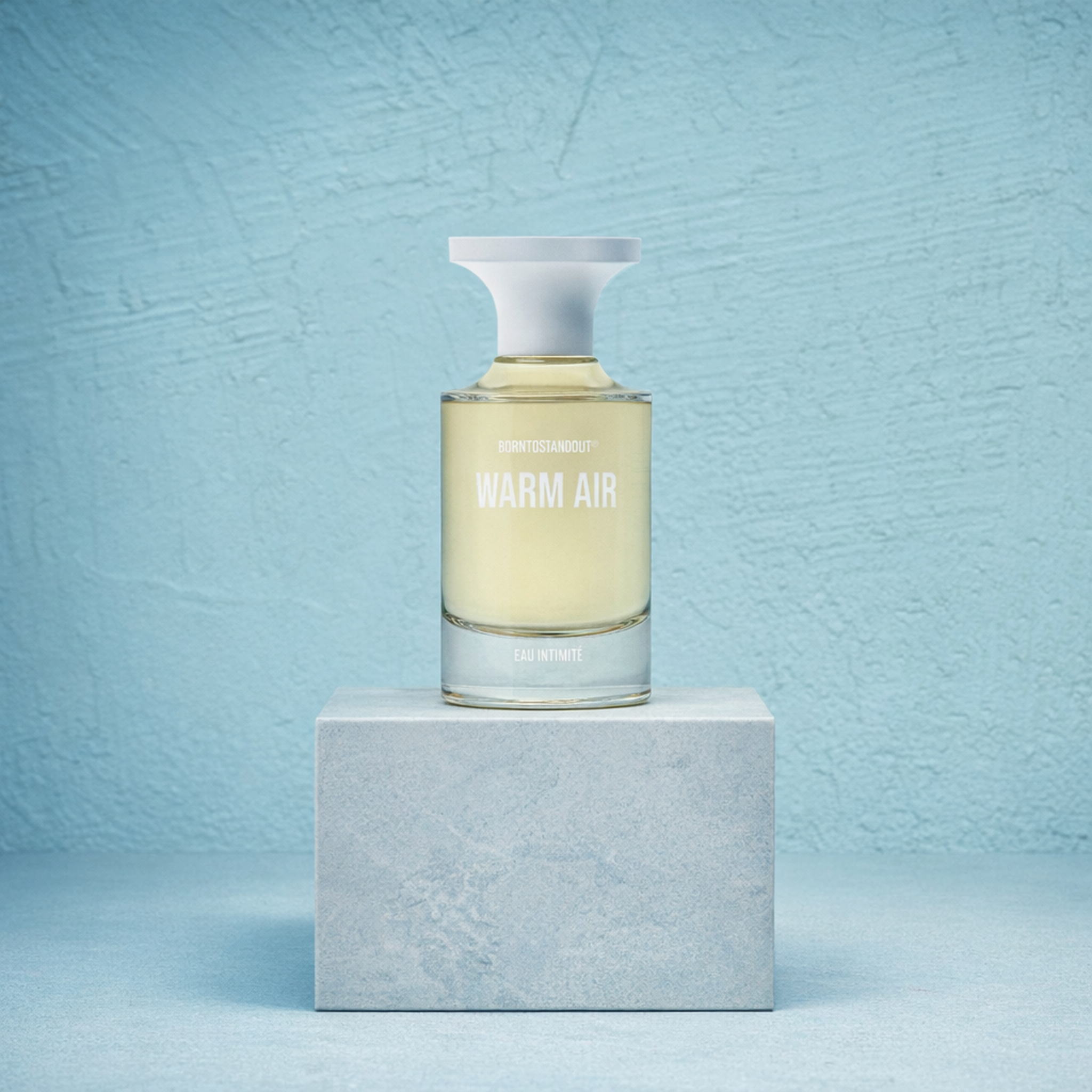 BORNTOSTANDOUT Warm Air Eau Intimite upright pedestal gallery showcase