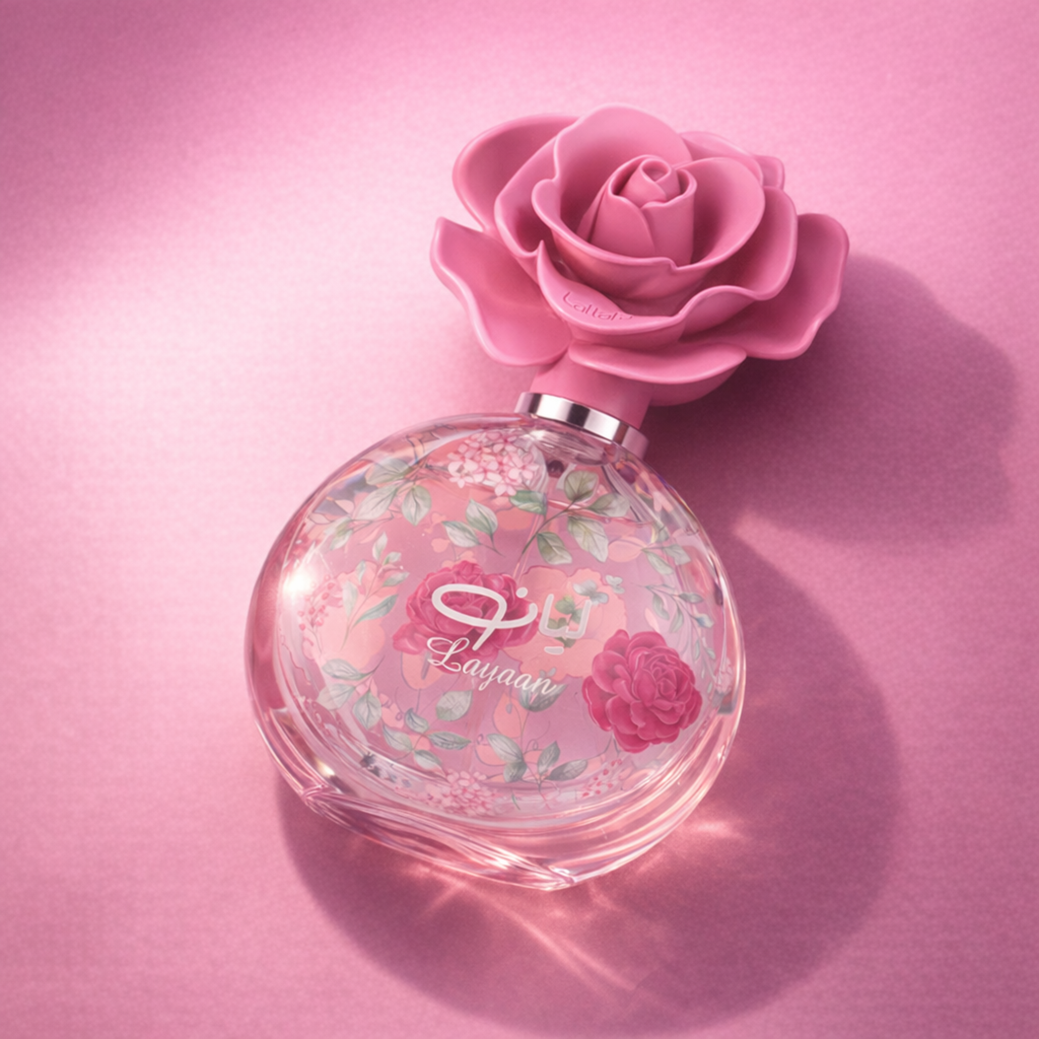Lattafa Layaan EDP For Women angled still-life gallery showcase