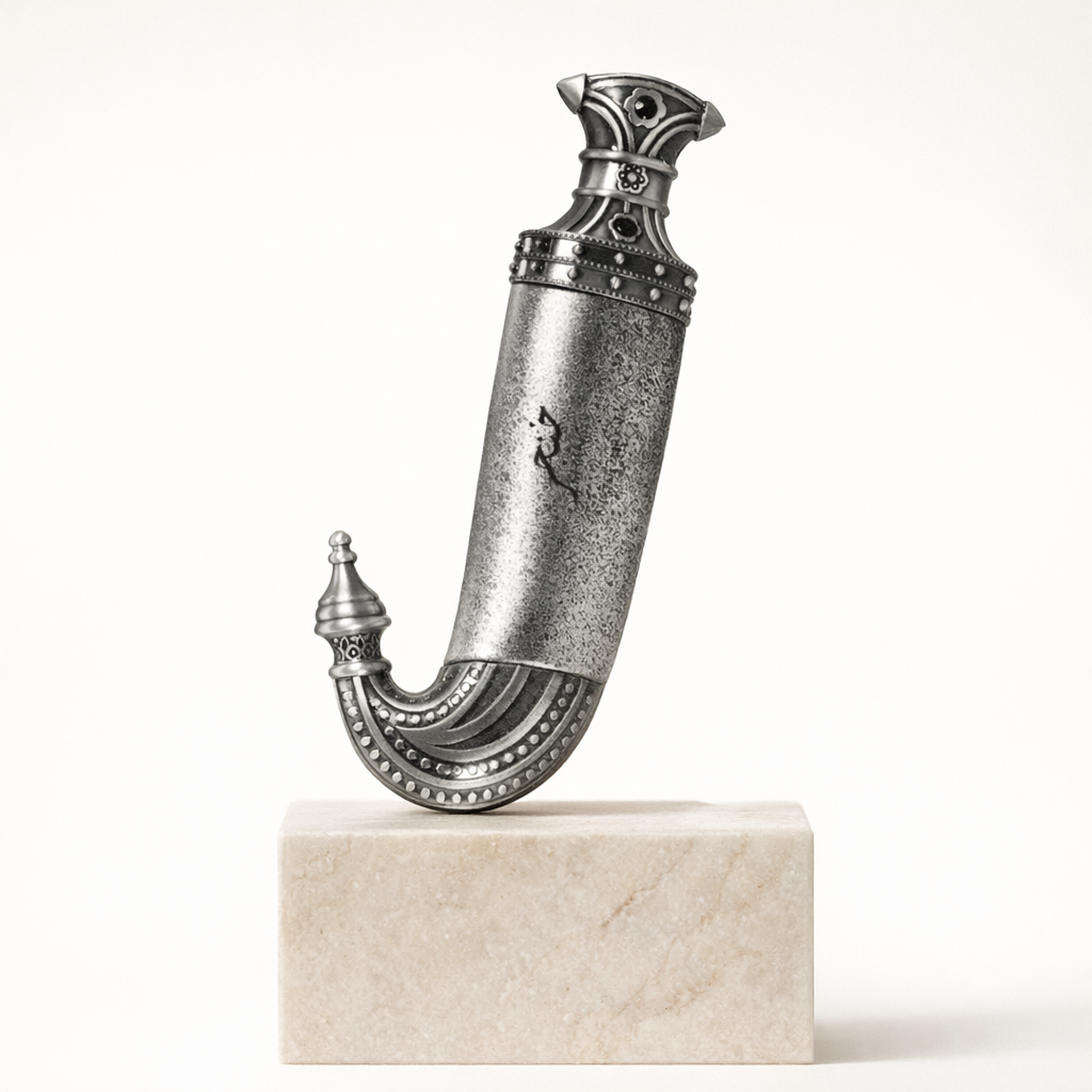 Lattafa Niche Emarati Khanjar EDP upright pedestal gallery showcase