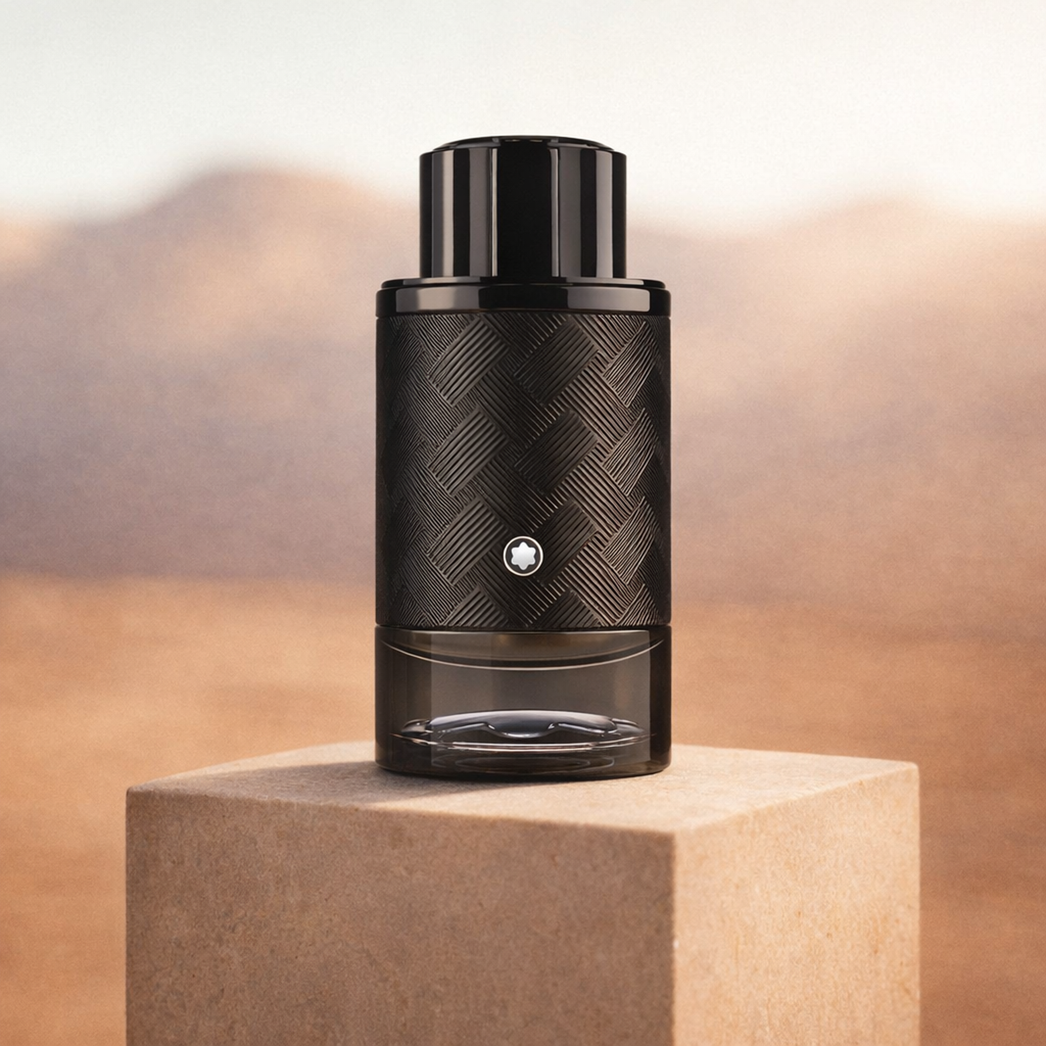 Mont Blanc Explorer Extreme Parfum For Men upright pedestal gallery showcase