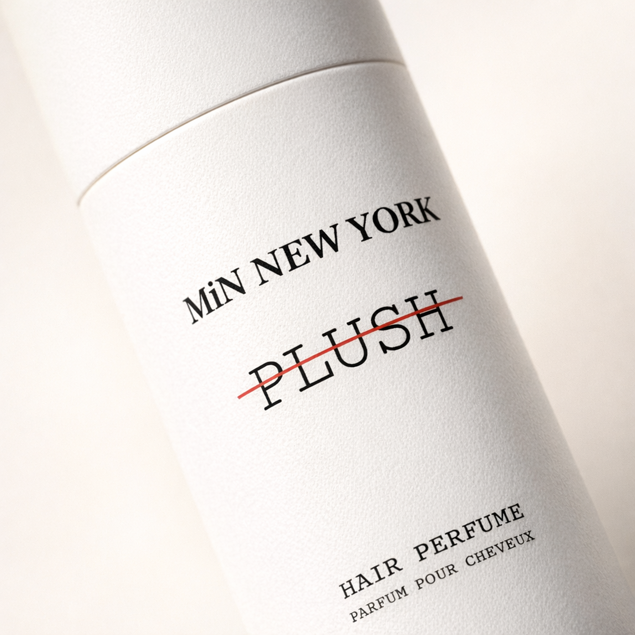 Min New York Plush Hair Mist macro label detail gallery showcase