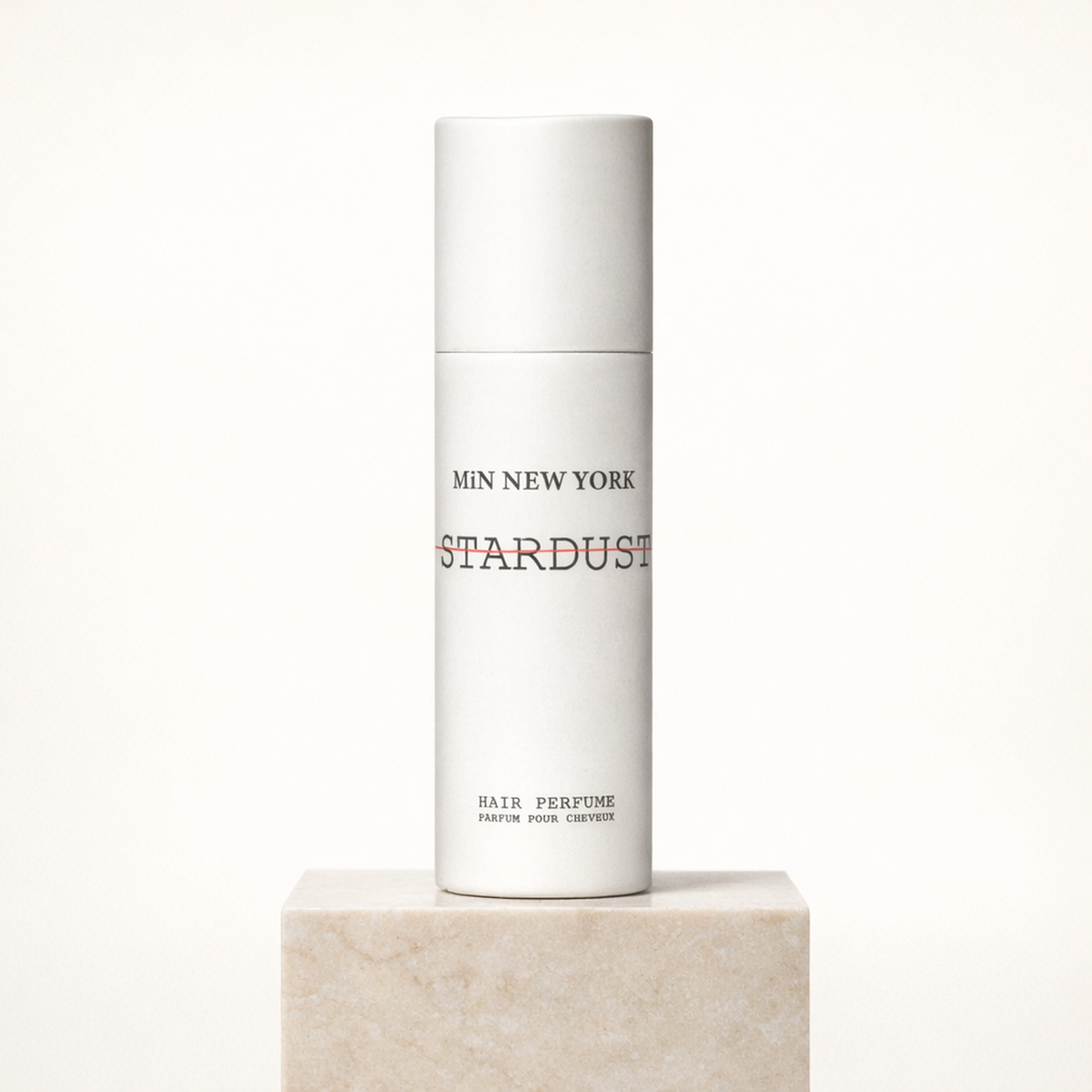 Min New York Stardust Hair Mist upright pedestal gallery showcase