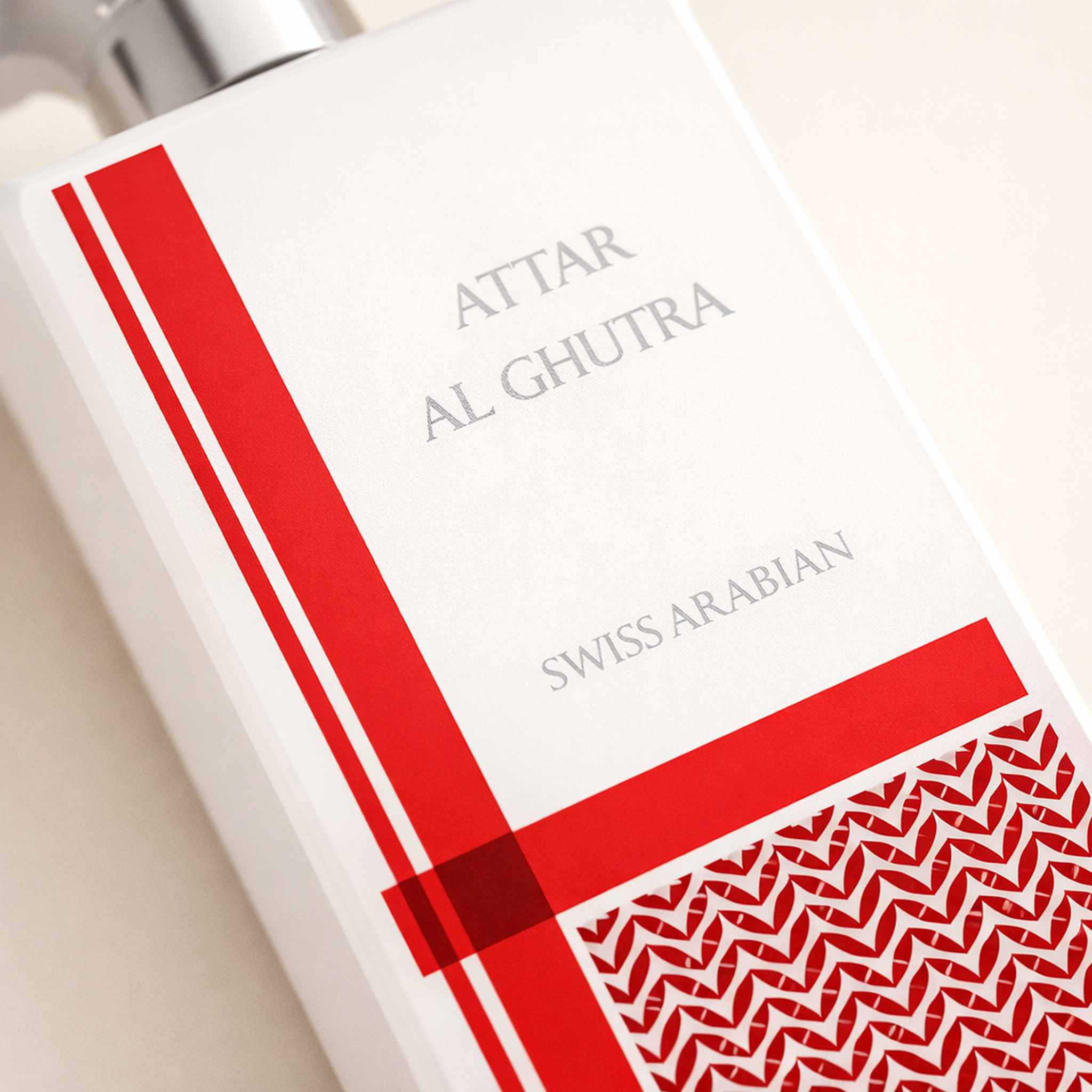 Swiss Arabian Attar Al Ghutra EDP macro label detail gallery showcase
