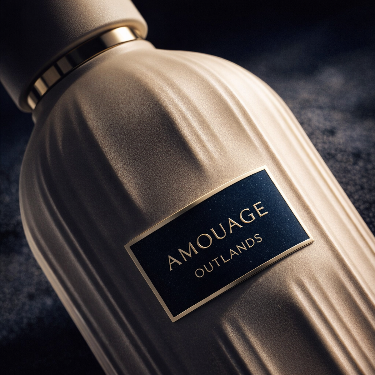 Amouage Outlands Essence Parfum macro label detail gallery showcase