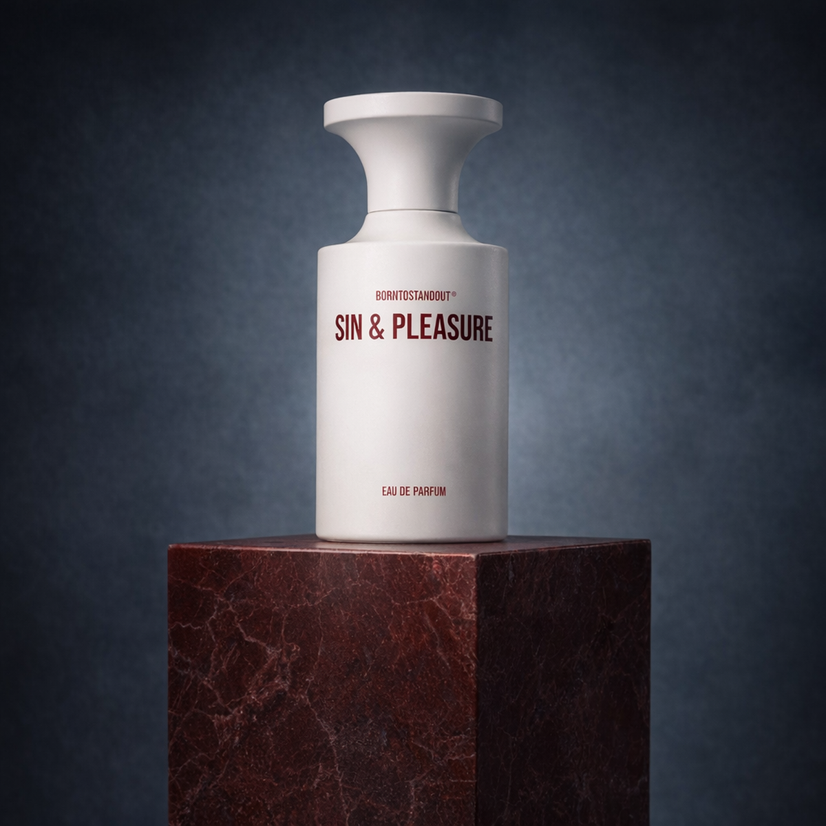 BORNTOSTANDOUT Sin and Pleasure EDP generated pedestal image
